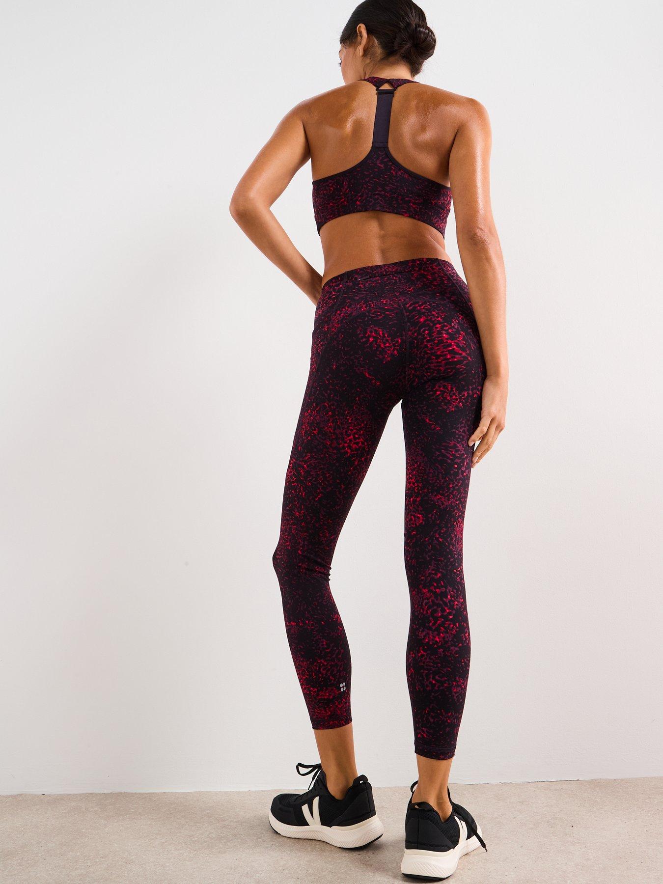 Image 2 of 6 of Sweaty Betty Womens Training Power 7/8 Workout Tights - Red