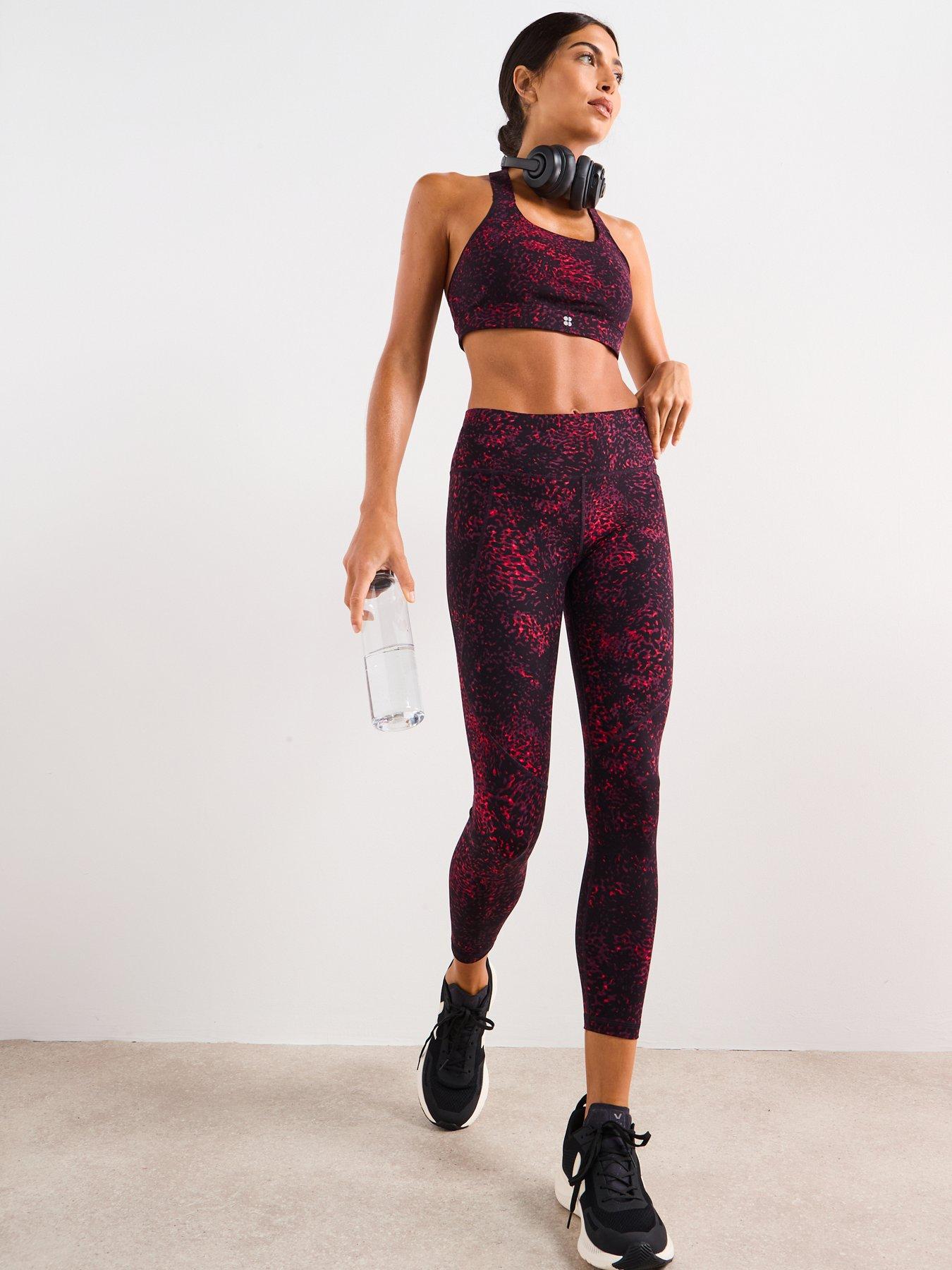 Image 3 of 6 of Sweaty Betty Womens Training Power 7/8 Workout Tights - Red