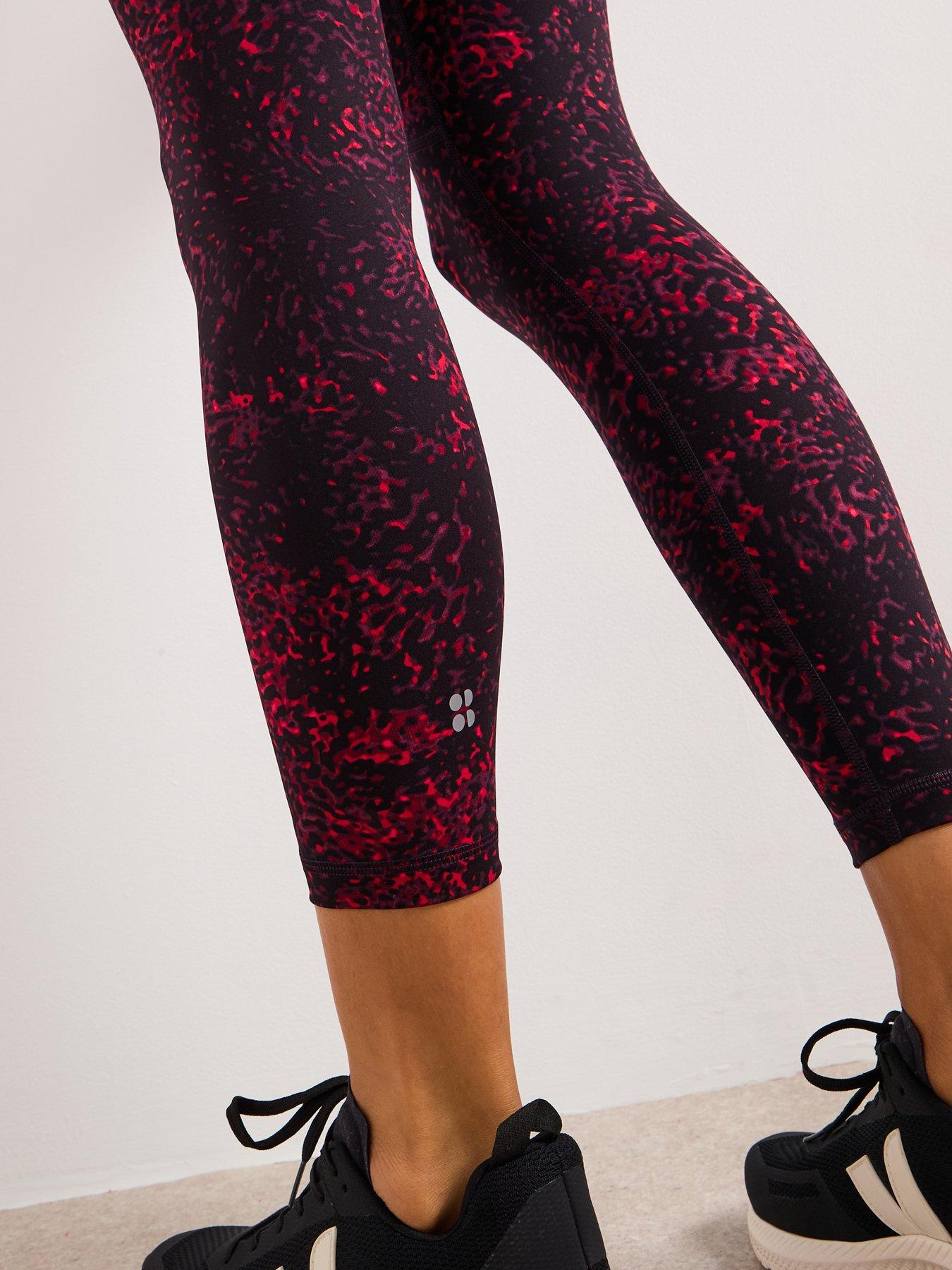 Image 4 of 6 of Sweaty Betty Womens Training Power 7/8 Workout Tights - Red