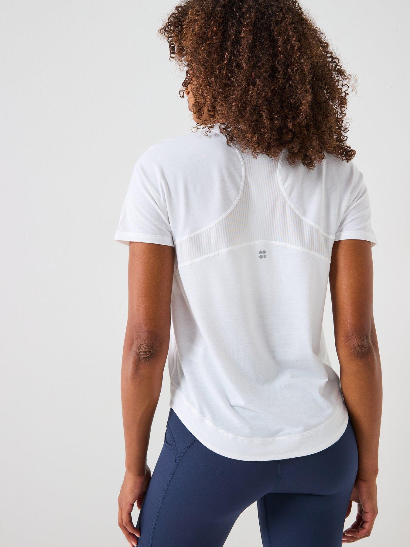  image of sweaty-betty-womens-training-breathe-easy-short-sleeve-top-white