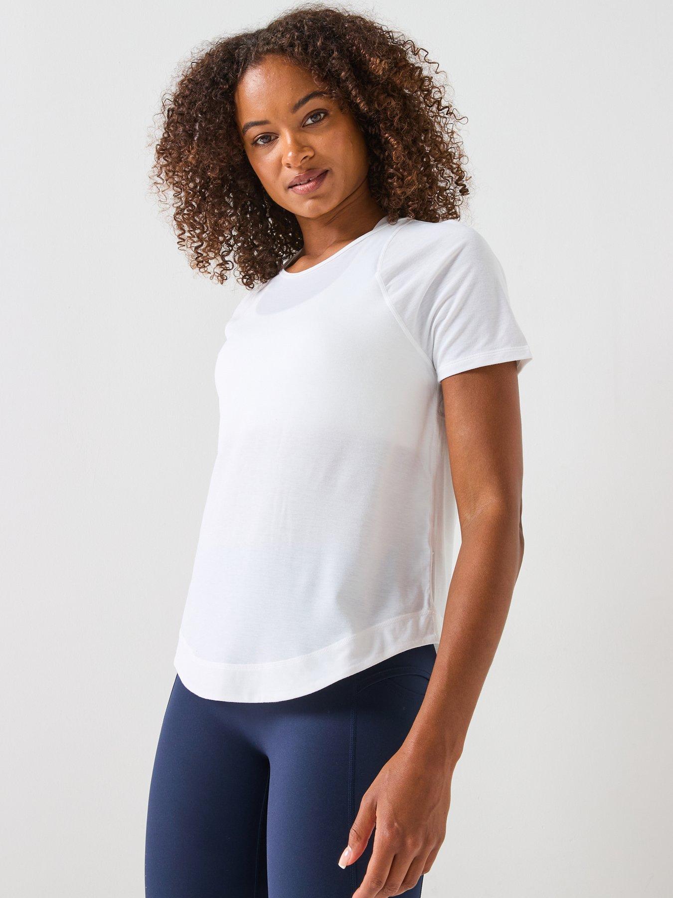  image of sweaty-betty-womens-training-breathe-easy-short-sleeve-top-white