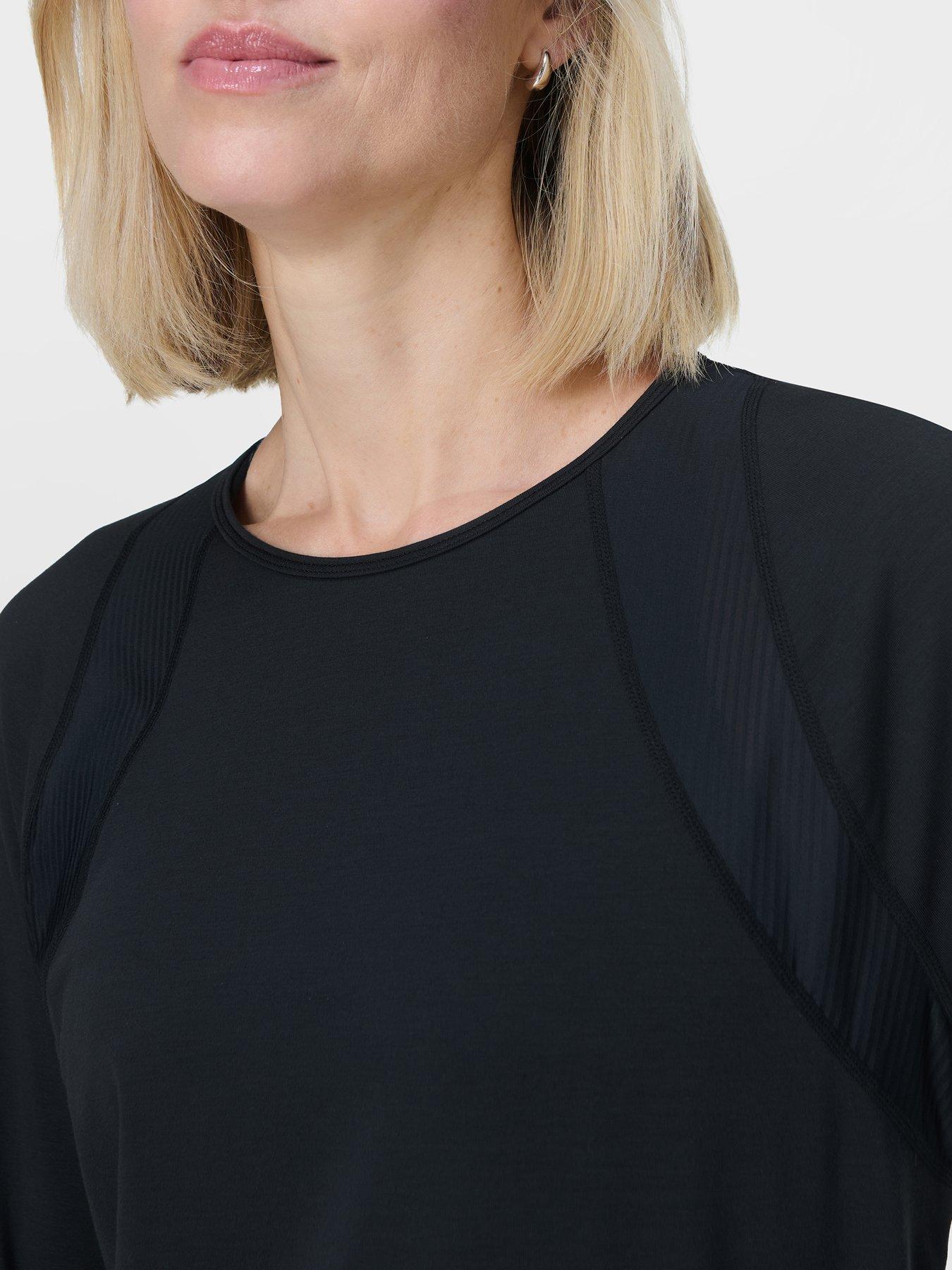 Image 3 of 6 of Sweaty Betty Womens Running Breathe Easy Mesh Long Sleeve Top 2.0 - Black