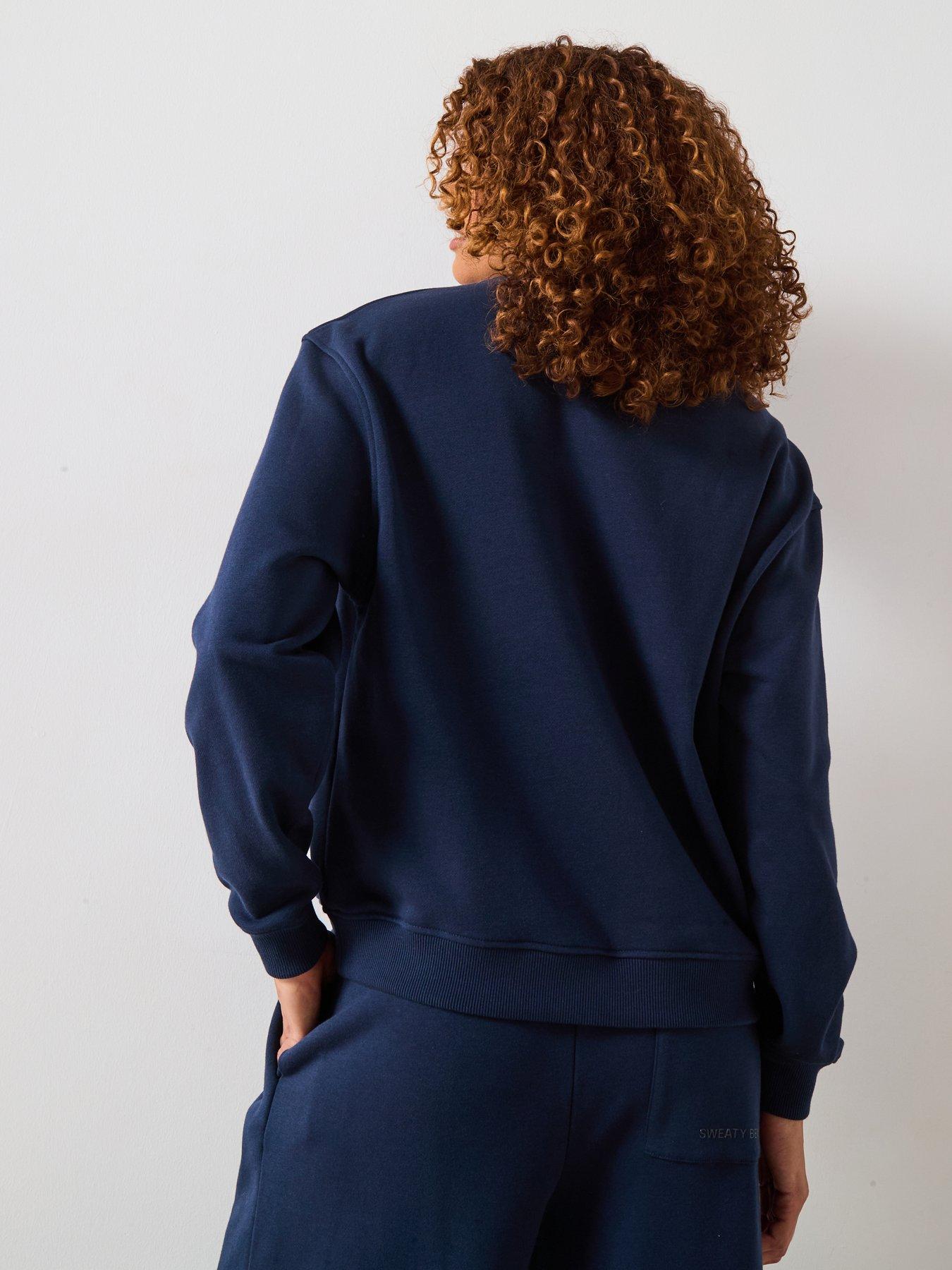 Image 2 of 6 of Sweaty Betty Womens Training Revive Crew Neck Sweatshirt - Navy