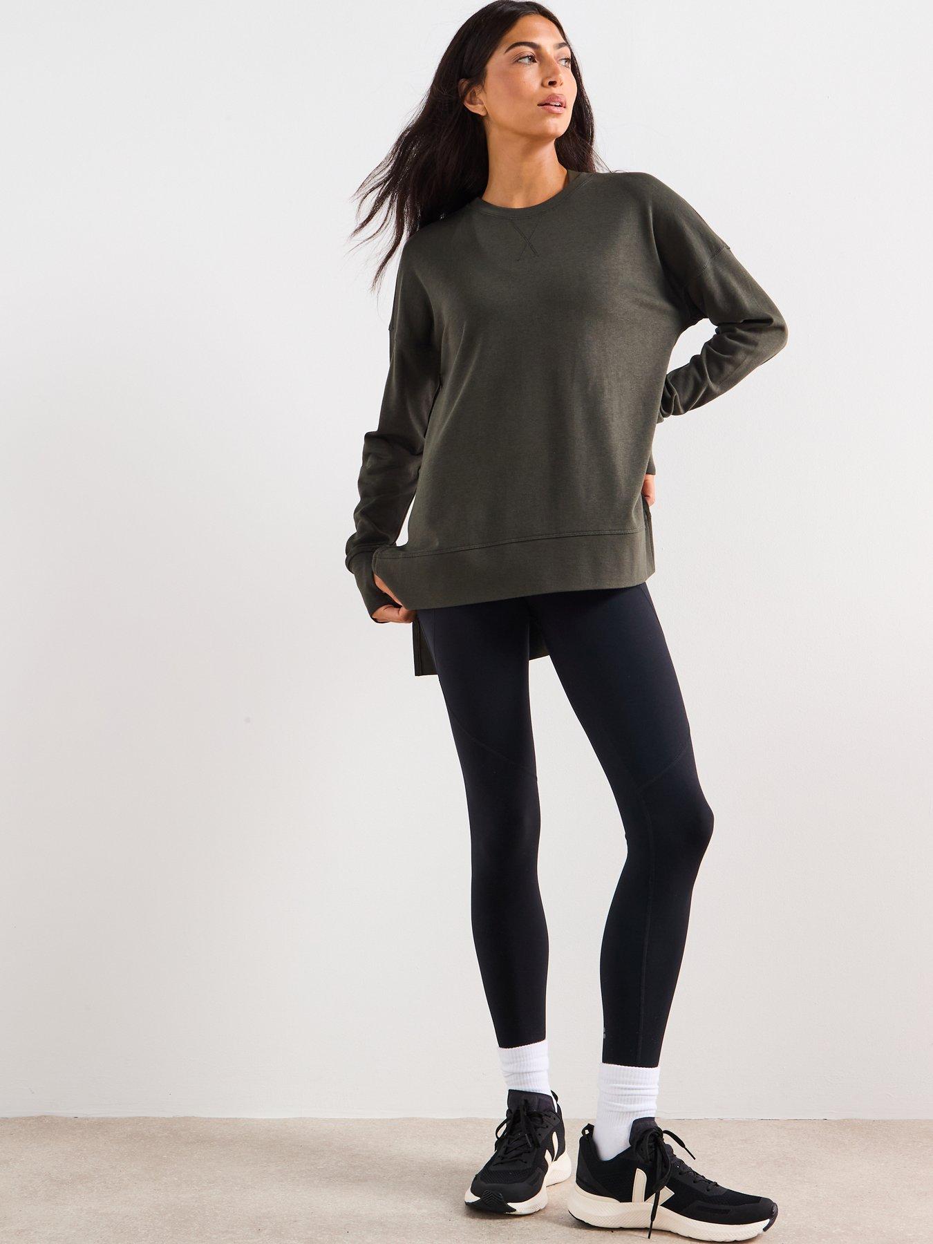 Image 3 of 5 of Sweaty Betty Womens Training After Class Longline Sweatshirt - Green
