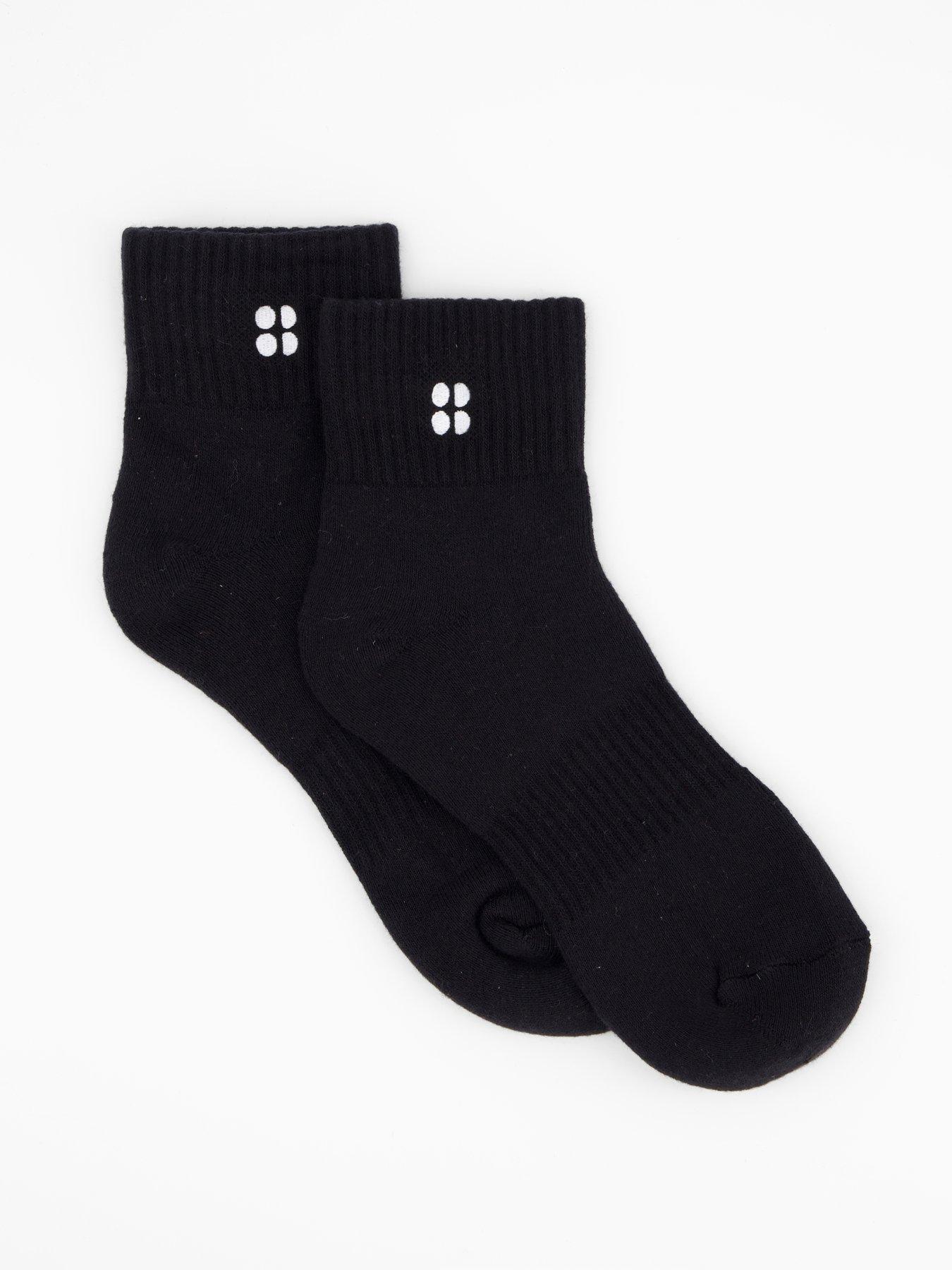 Image 2 of 4 of Sweaty Betty Womens Training Essentials Mid 3 Pack Socks - Black