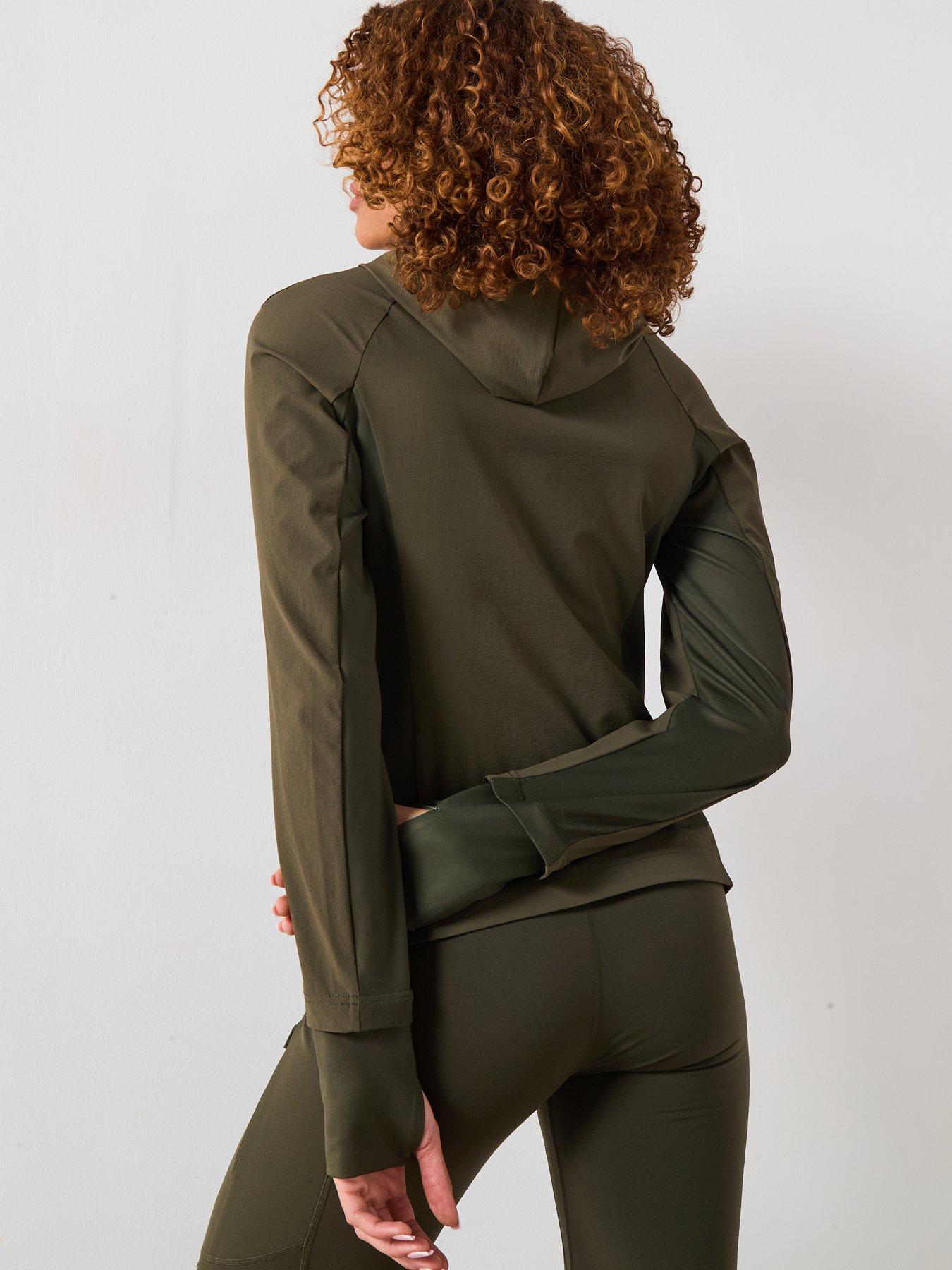 Image 2 of 6 of Sweaty Betty Womens Pro Run Water Resistant Run Jacket - Green
