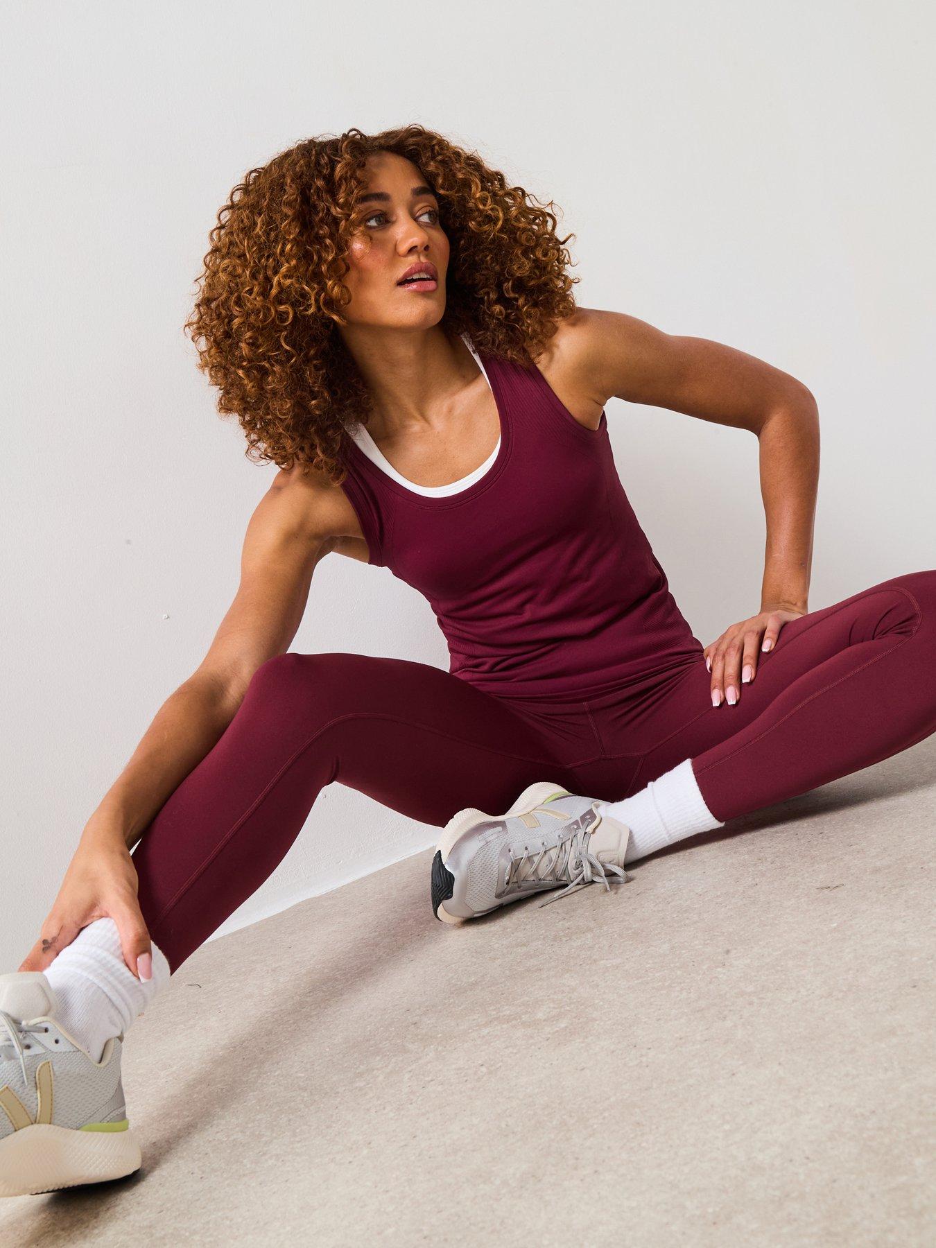 Image 1 of 6 of Sweaty Betty Womens Training Athlete Seamless Workout Tank Top - Red