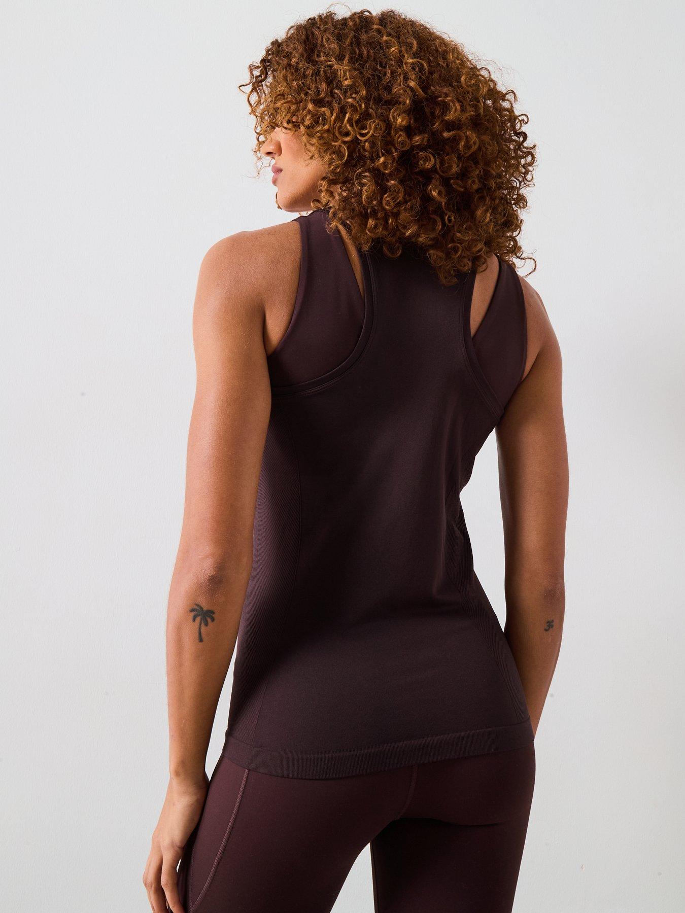 Image 2 of 6 of Sweaty Betty Womens Training Athlete Seamless Workout Tank Top - Brown