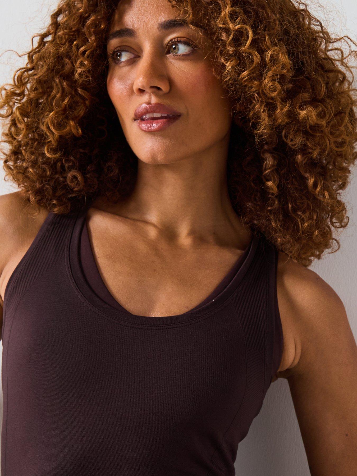 Image 4 of 6 of Sweaty Betty Womens Training Athlete Seamless Workout Tank Top - Brown
