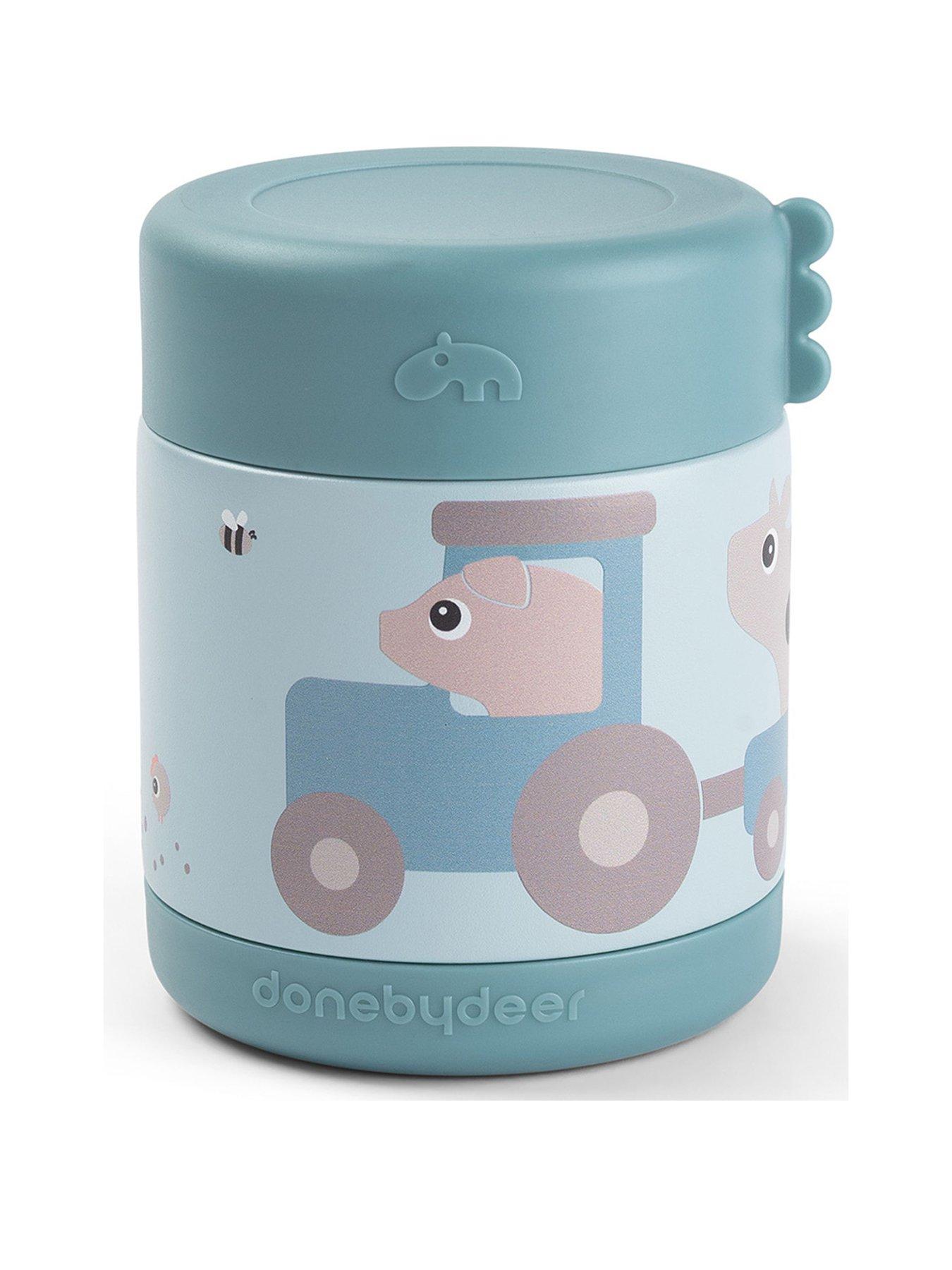 Image 2 of 3 of Done by Deer Insulated food jar Tiny farm Blue 300 ml