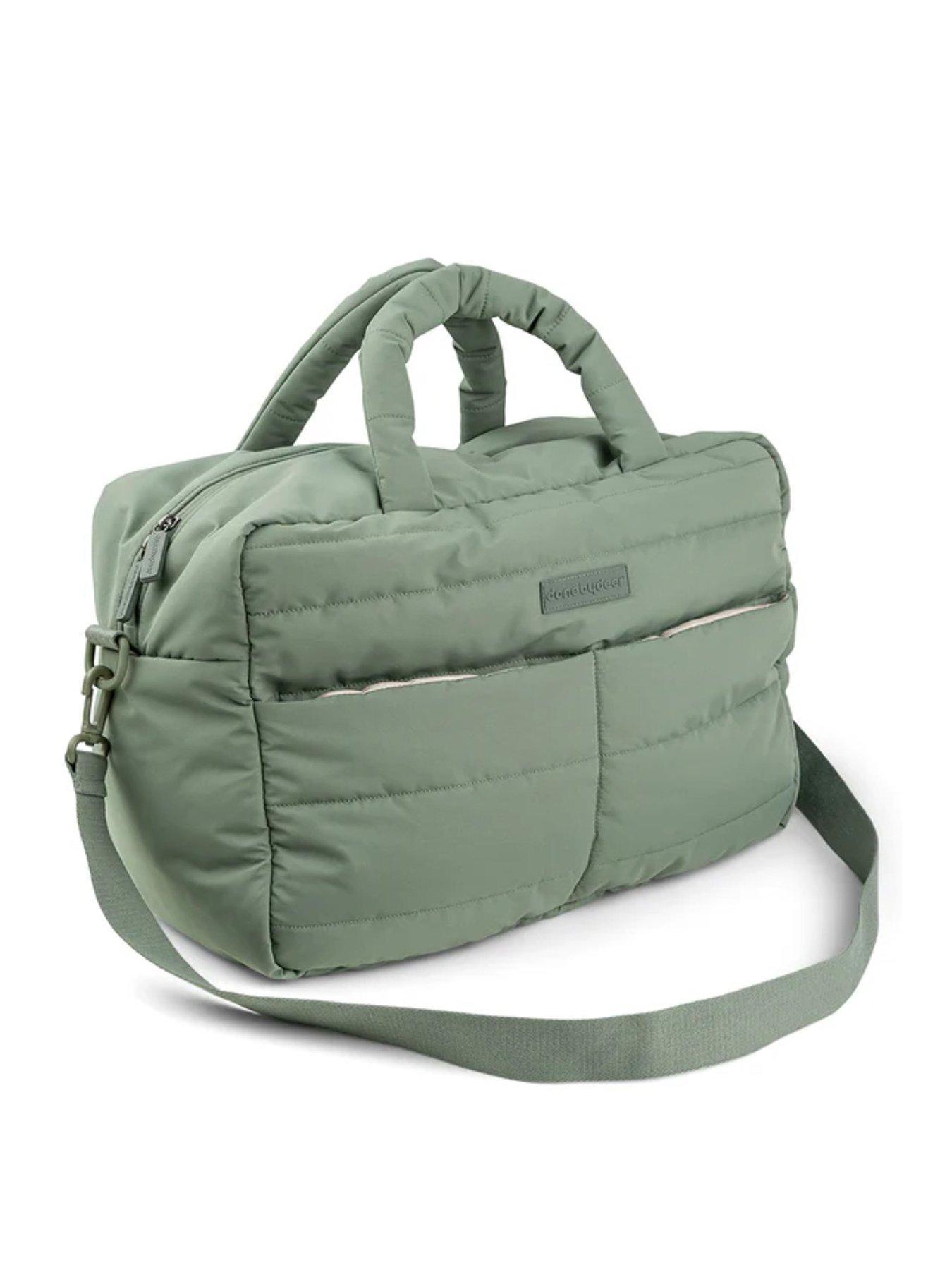 Image 2 of 6 of Done by Deer Quilted changing bag Green