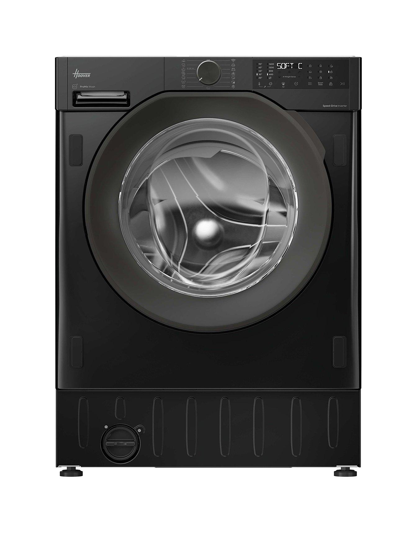 Hoover H-WASH 400 Pro BH4S69M6DB9BJ-80 Integrated 9kg Washing Machine, A Rated, 1600 rpm, Black, Wifi