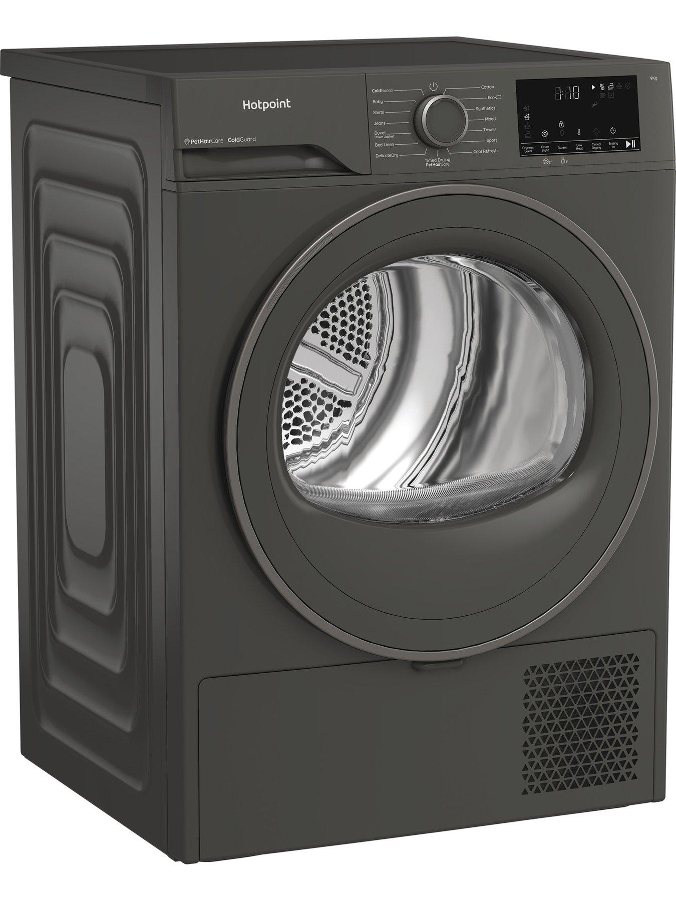  image of hotpoint-c-hd-93m-gg-uk-9kg-heat-pump-tumble-dryer-dark-grey