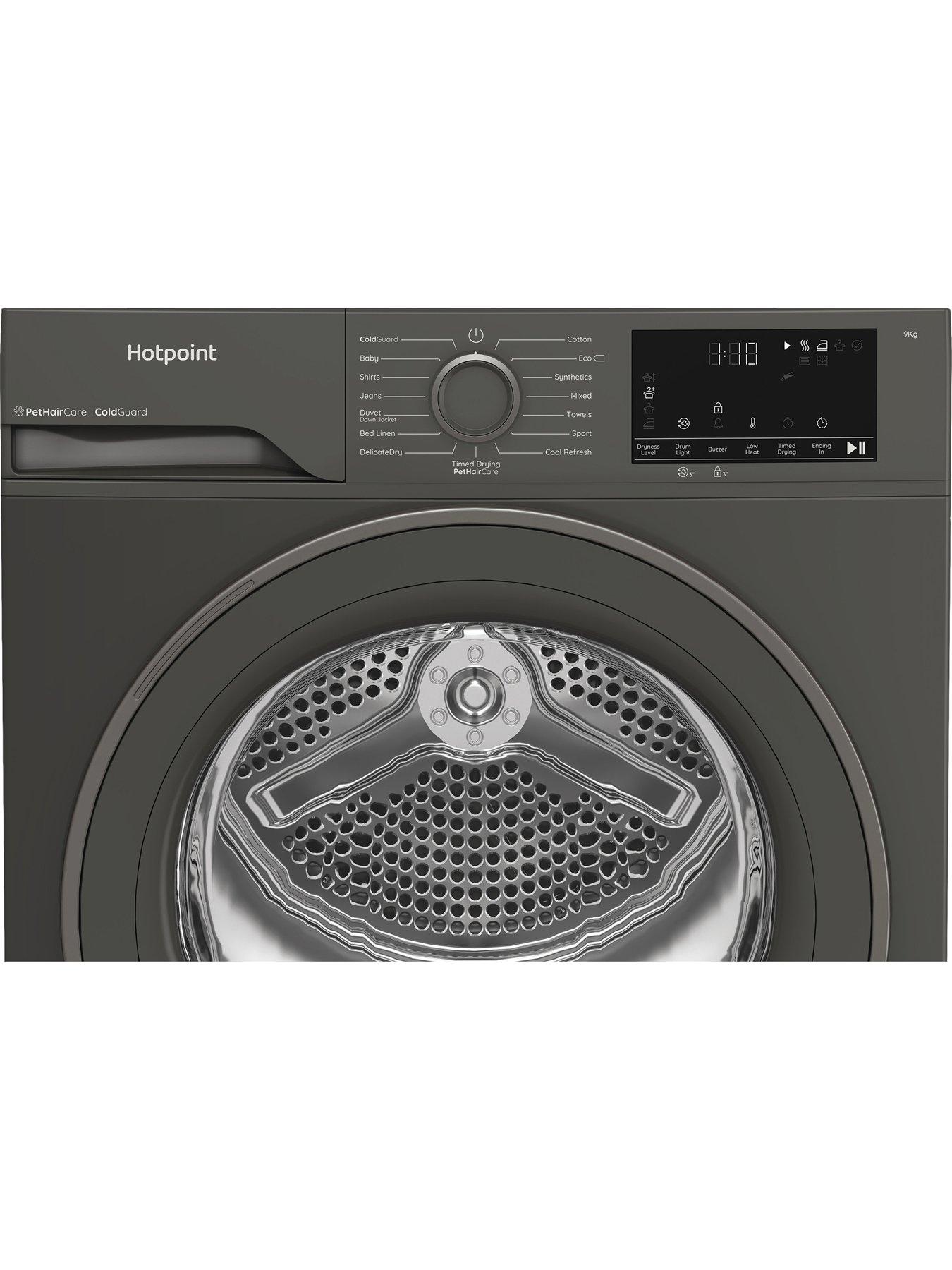  image of hotpoint-c-hd-93m-gg-uk-9kg-heat-pump-tumble-dryer-dark-grey