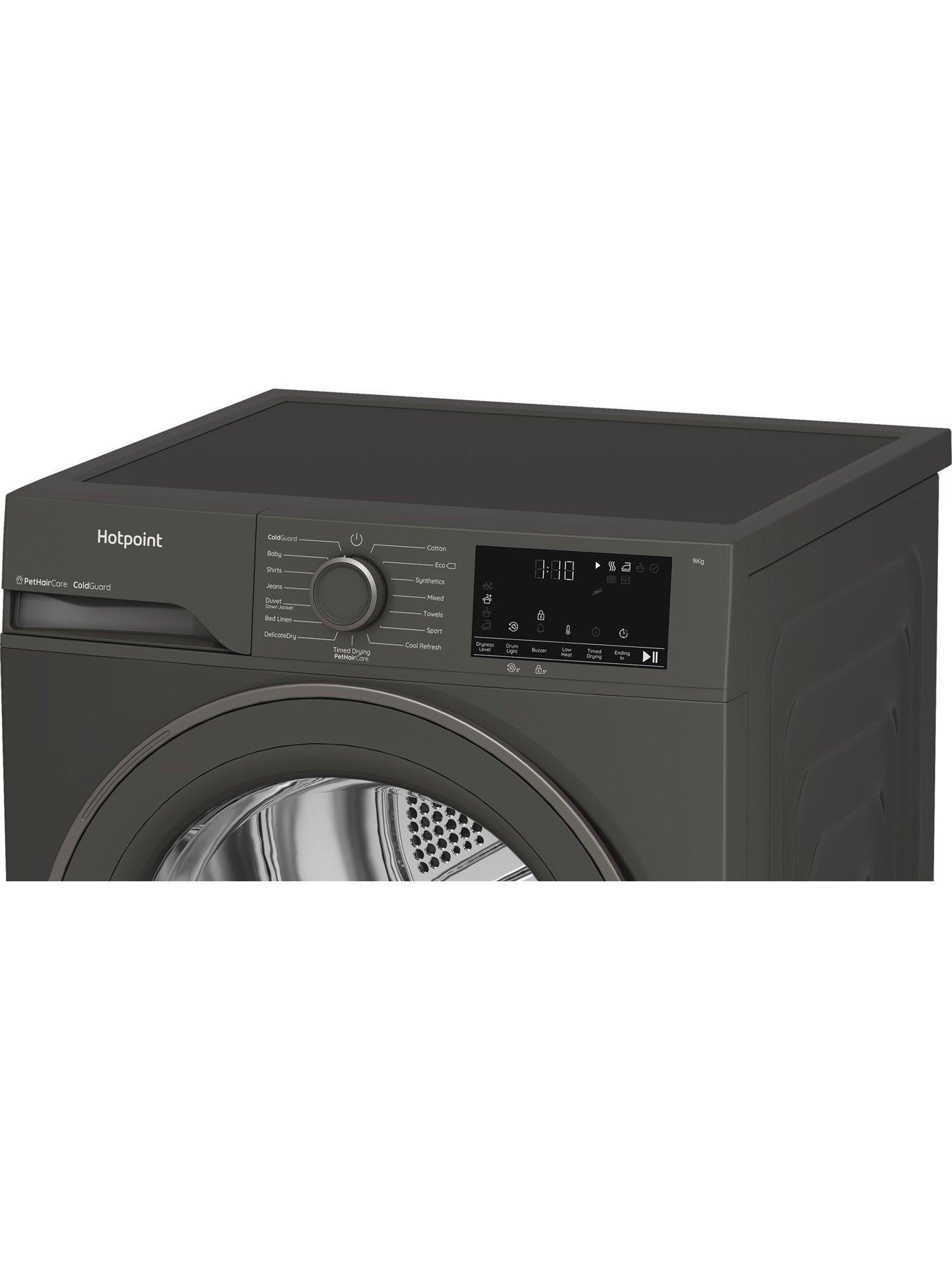  image of hotpoint-c-hd-93m-gg-uk-9kg-heat-pump-tumble-dryer-dark-grey