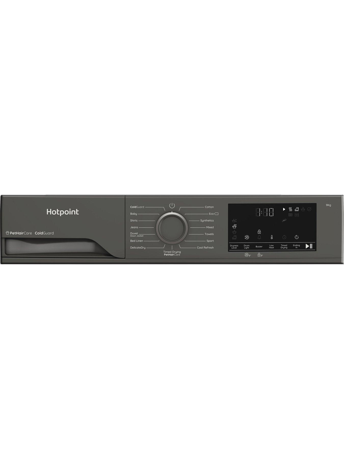  image of hotpoint-c-hd-93m-gg-uk-9kg-heat-pump-tumble-dryer-dark-grey
