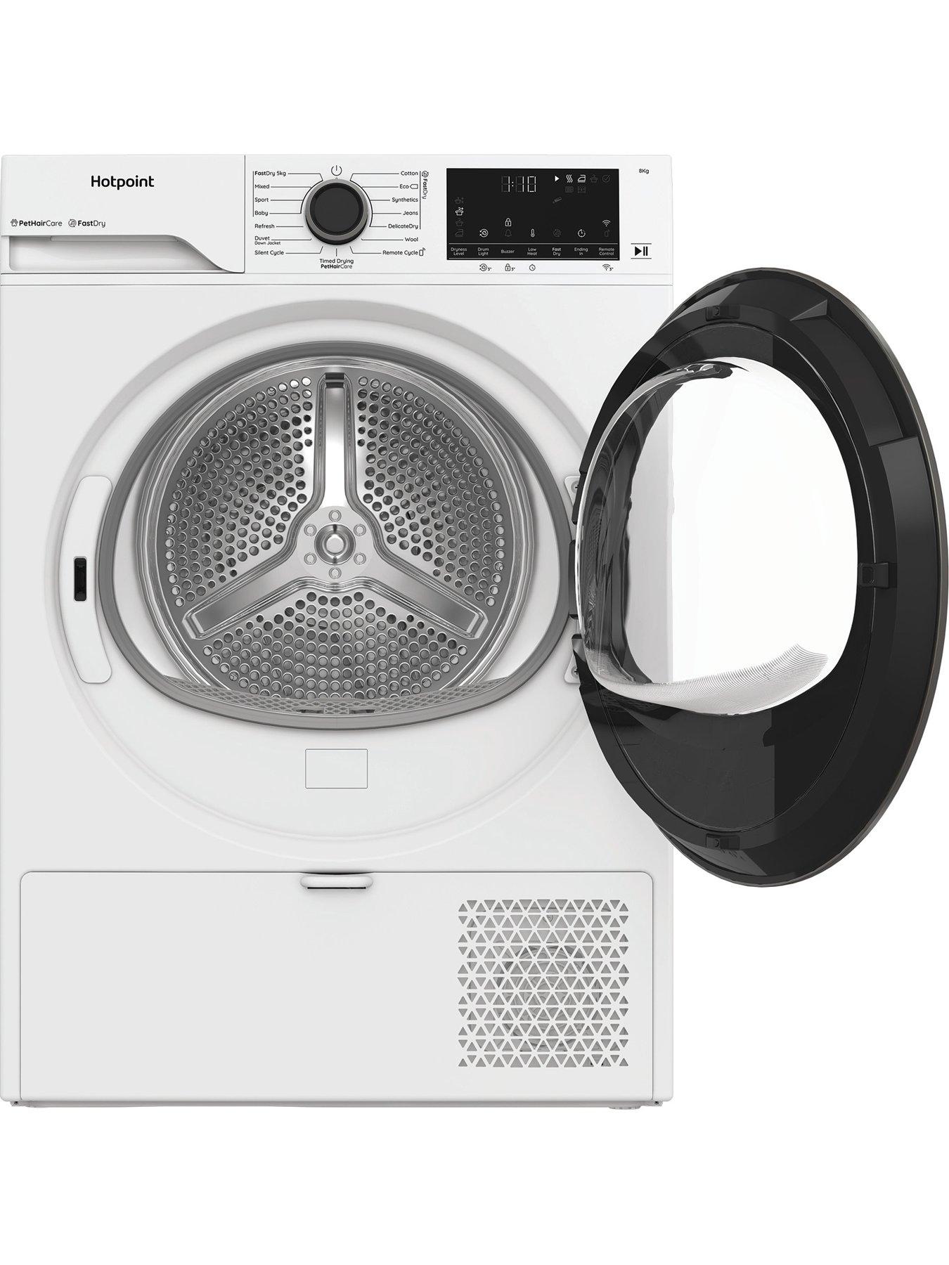  image of hotpoint-fabriccare-c-hd-84m-wbs-uk-8kg-heat-pump-tumble-dryer-with-homewhiz-white