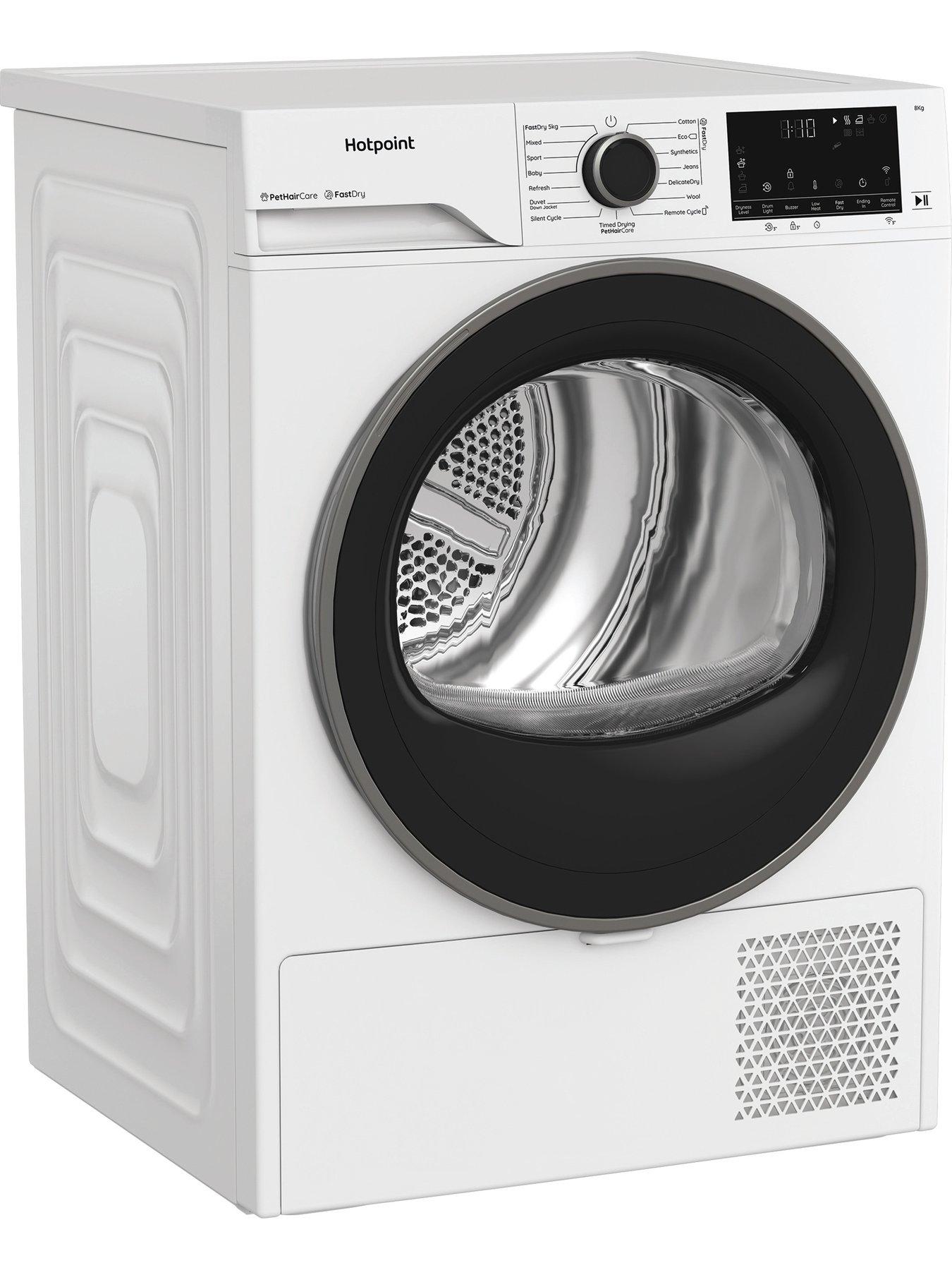 image of hotpoint-fabriccare-c-hd-84m-wbs-uk-8kg-heat-pump-tumble-dryer-with-homewhiz-white