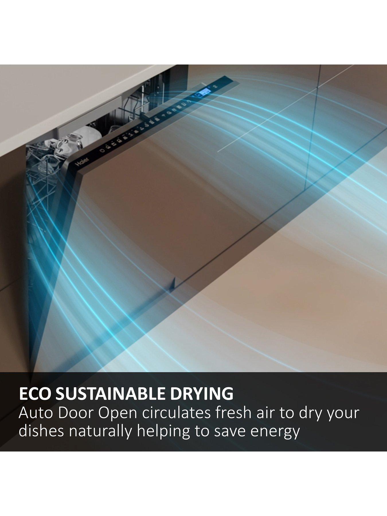  image of haier-washlens-plus-xi-4c4s0sb-80-fully-integrated-full-size-dishwasher-14-place-settings-wifi-c-rated