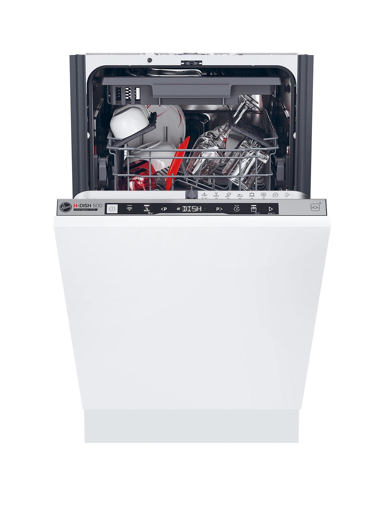 Hoover HI1C5SB1FS-80 Dishwasher 45cm Slim Size - White