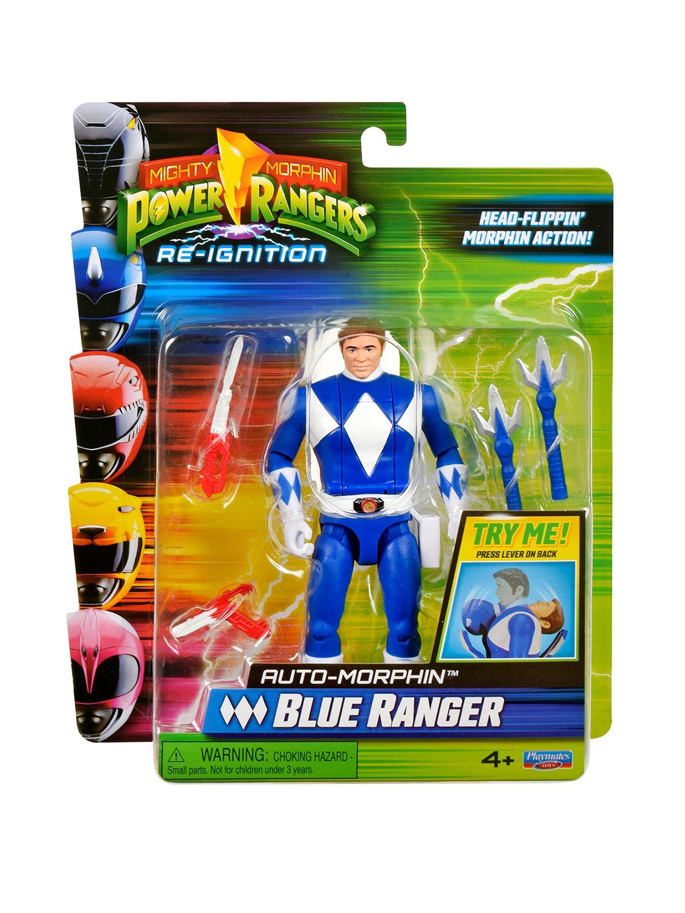 Image 1 of 8 of Power Rangers Auto-Morphin Ranger Figure - Blue Ranger
