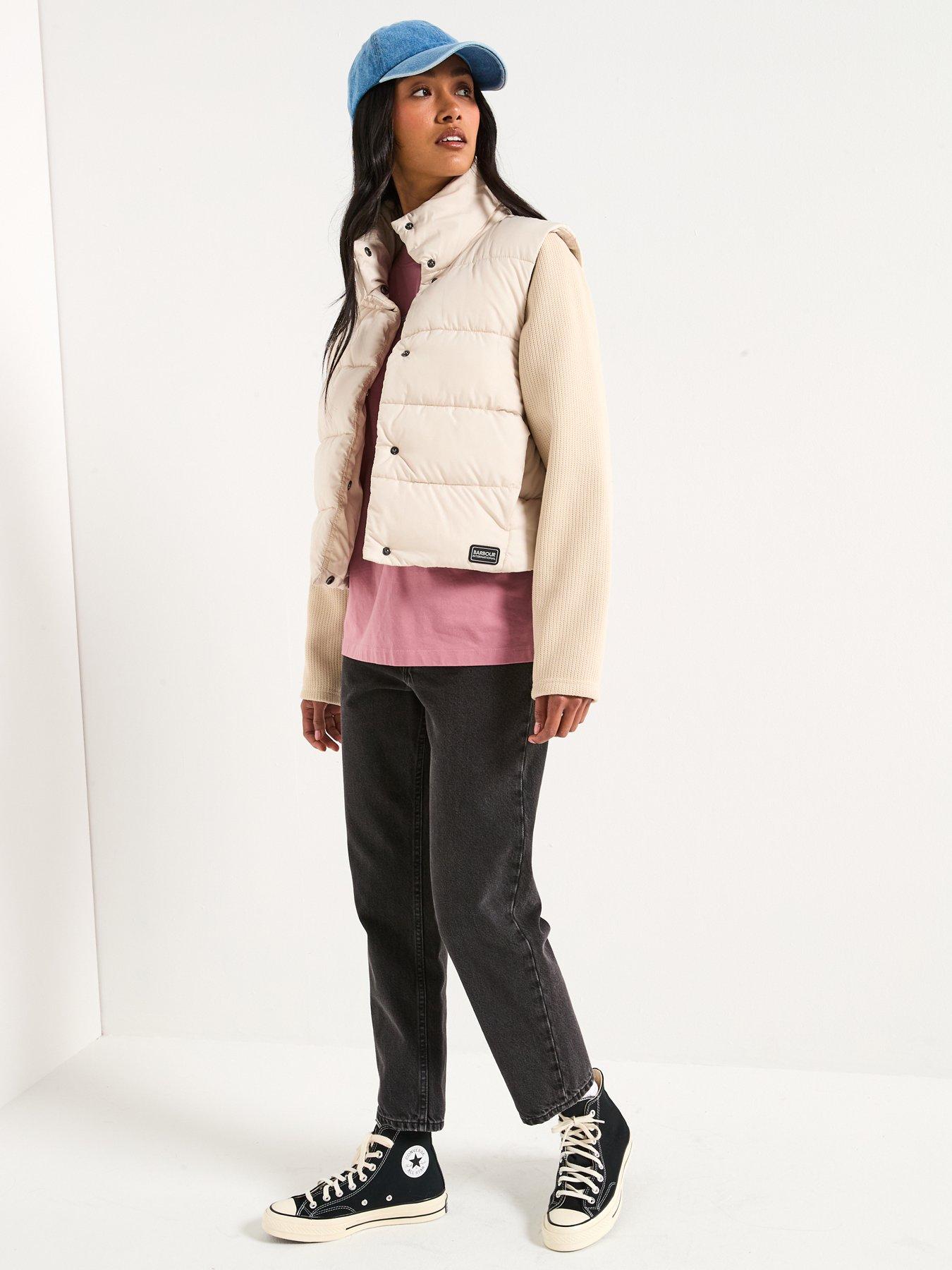 Image 3 of 6 of Barbour International San Telmo Quilted Sweater Jacket - Off White