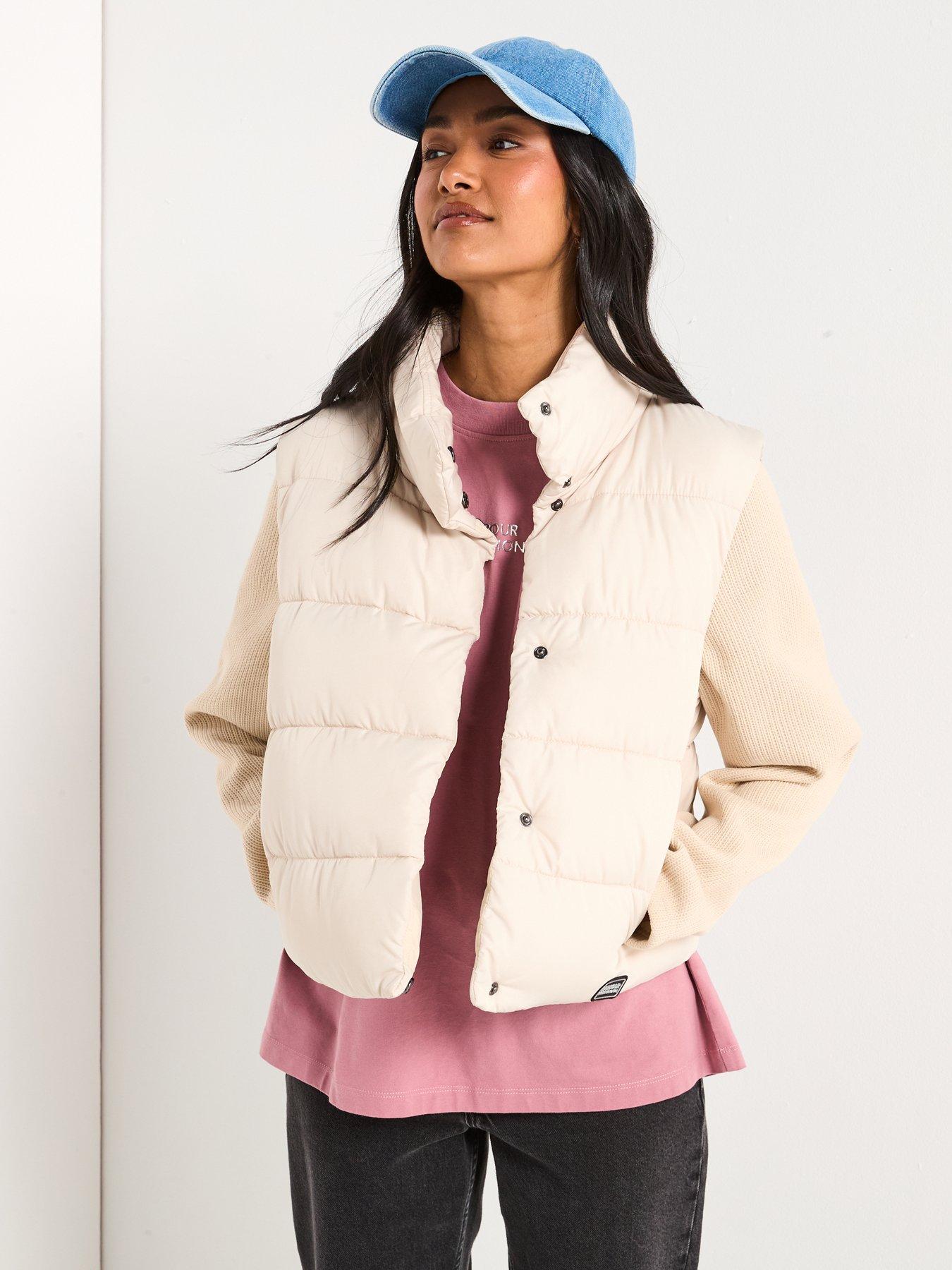 Image 5 of 6 of Barbour International San Telmo Quilted Sweater Jacket - Off White