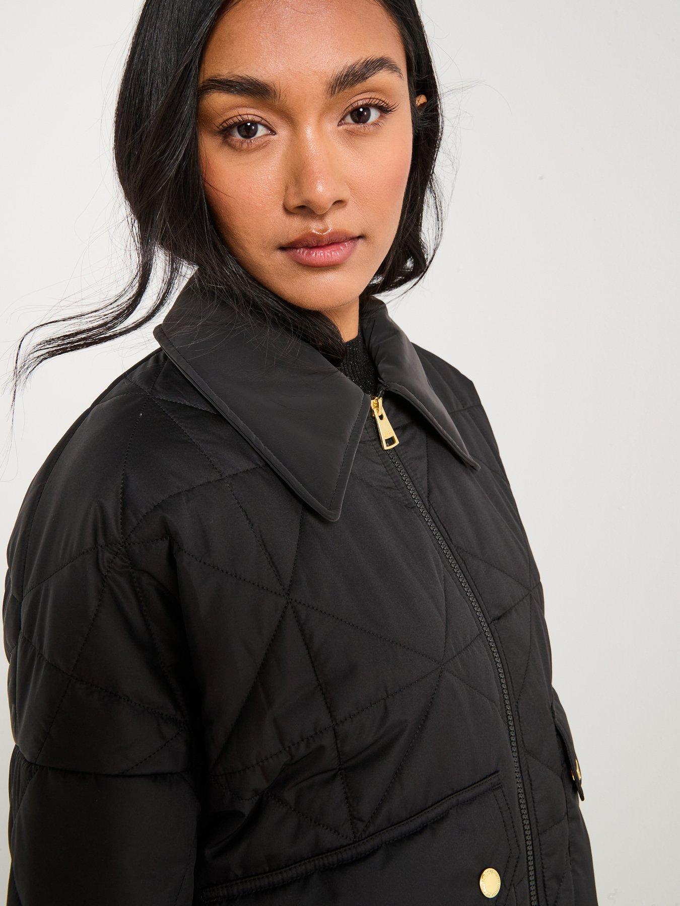 Image 4 of 6 of Barbour International B.intl Juliana Quilted Jacket - Black