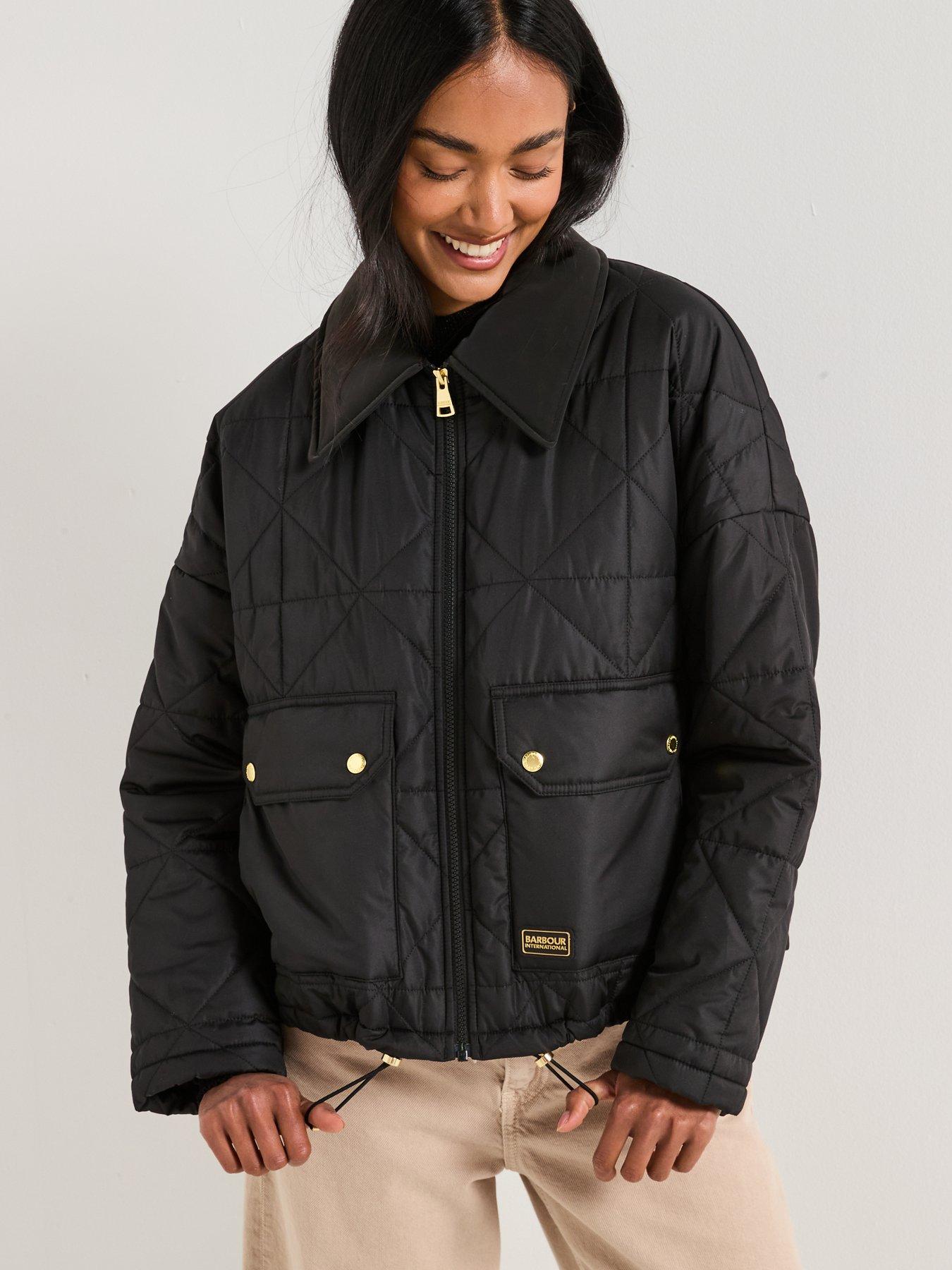 Image 5 of 6 of Barbour International B.intl Juliana Quilted Jacket - Black