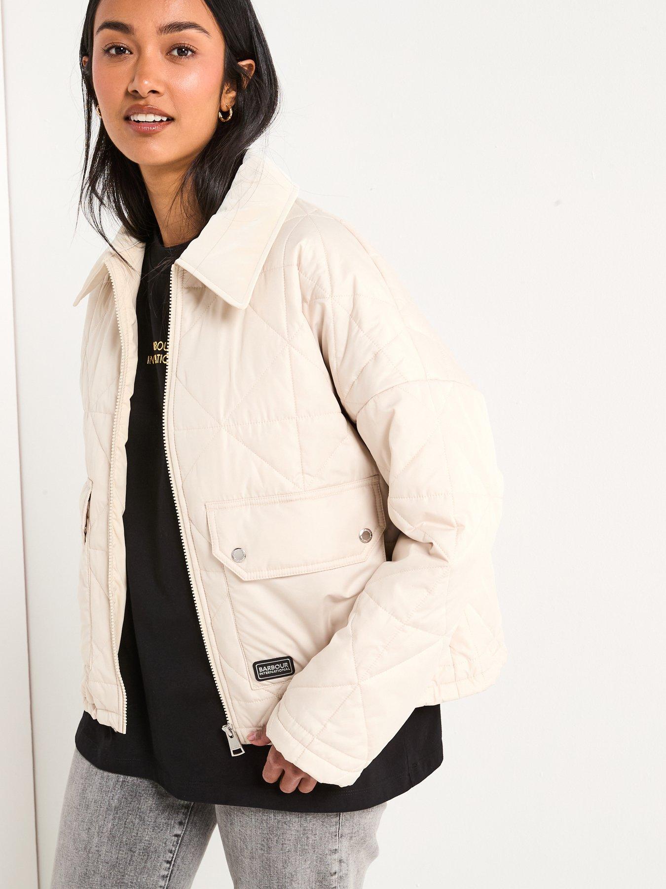 Barbour International Juliana Quilted Jacket - Off White
