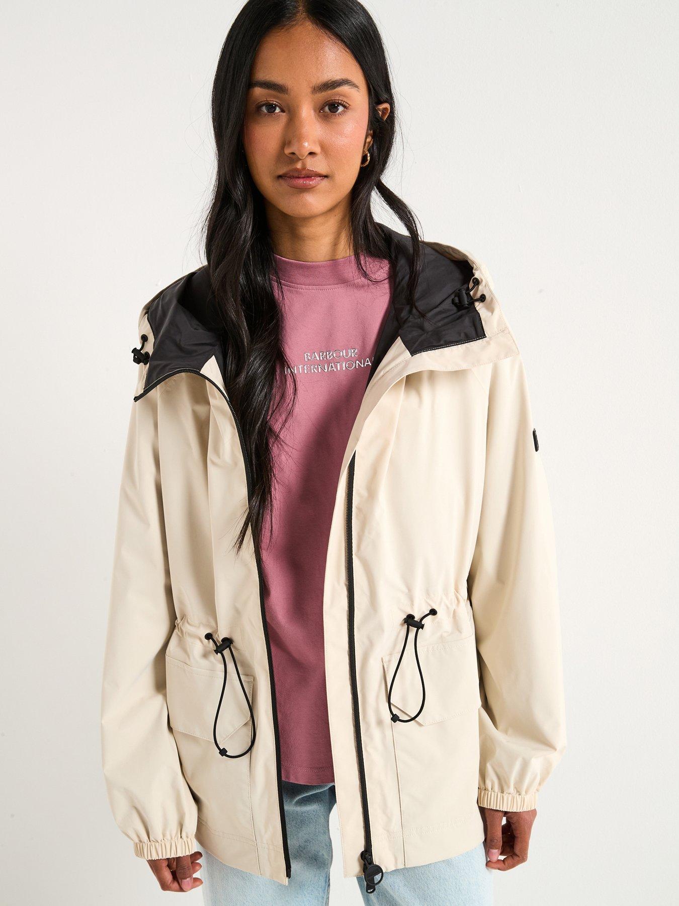 Image 1 of 6 of Barbour International Montgomery Waterproof Jacket - Off White&nbsp;