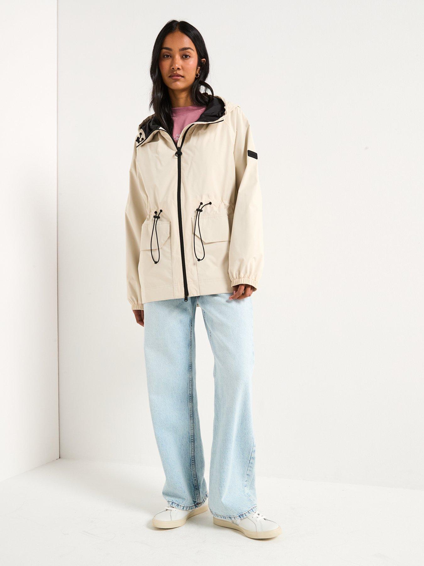 Image 3 of 6 of Barbour International Montgomery Waterproof Jacket - Off White&nbsp;