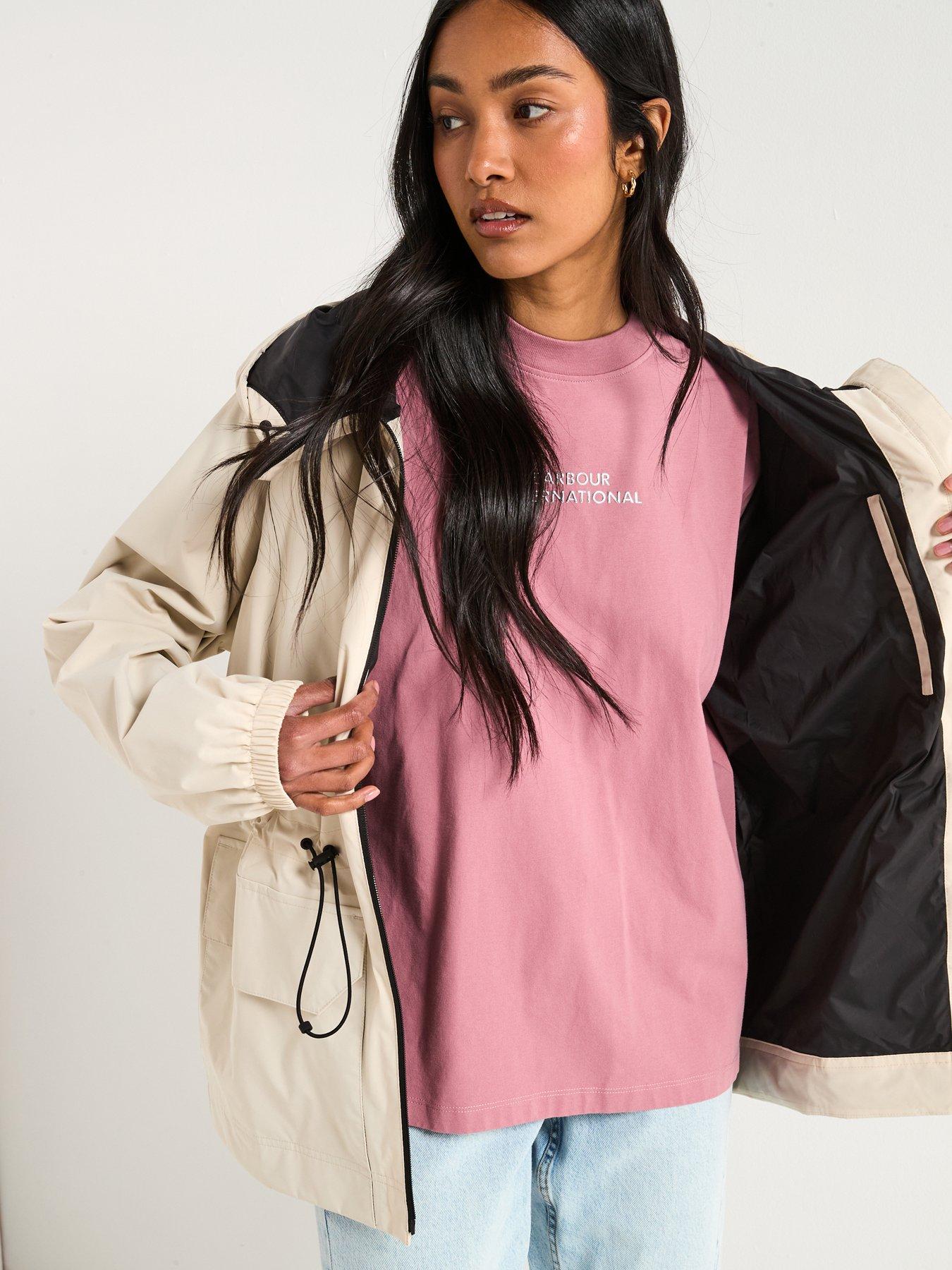 Image 6 of 6 of Barbour International Montgomery Waterproof Jacket - Off White&nbsp;