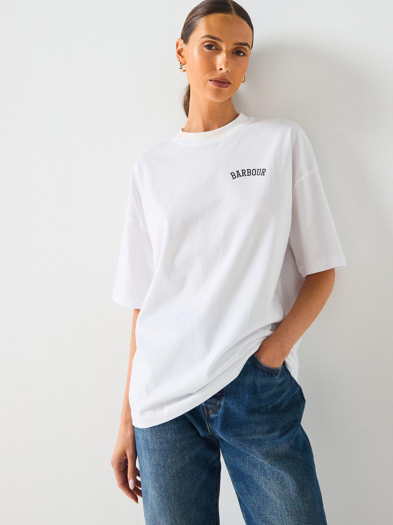 Image 1 of 6 of Barbour Claydon T-Shirt - White