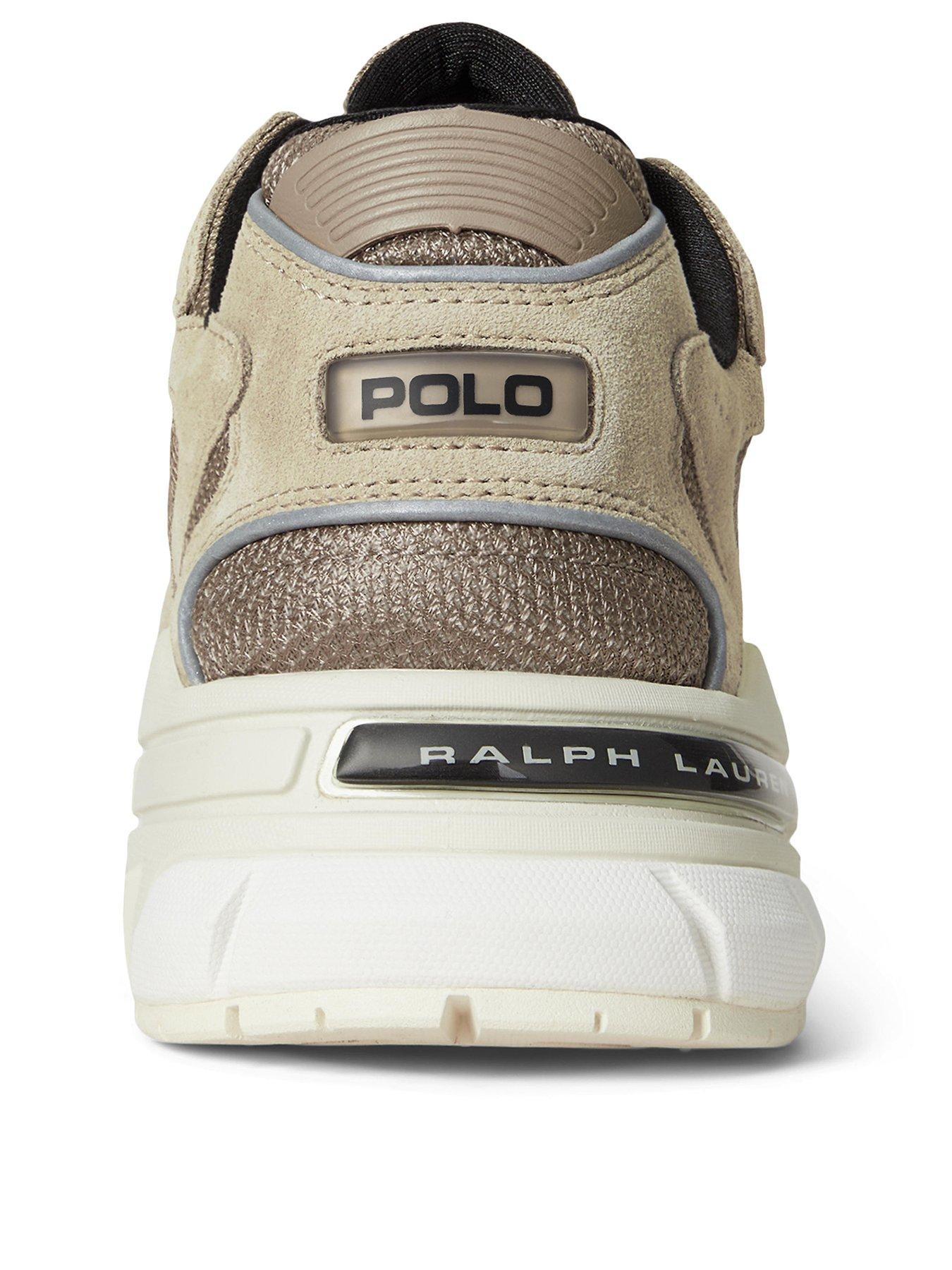 Image 3 of 4 of Polo Ralph Lauren Trackster 275 Suede/Mesh Sneakers - Dark Beige