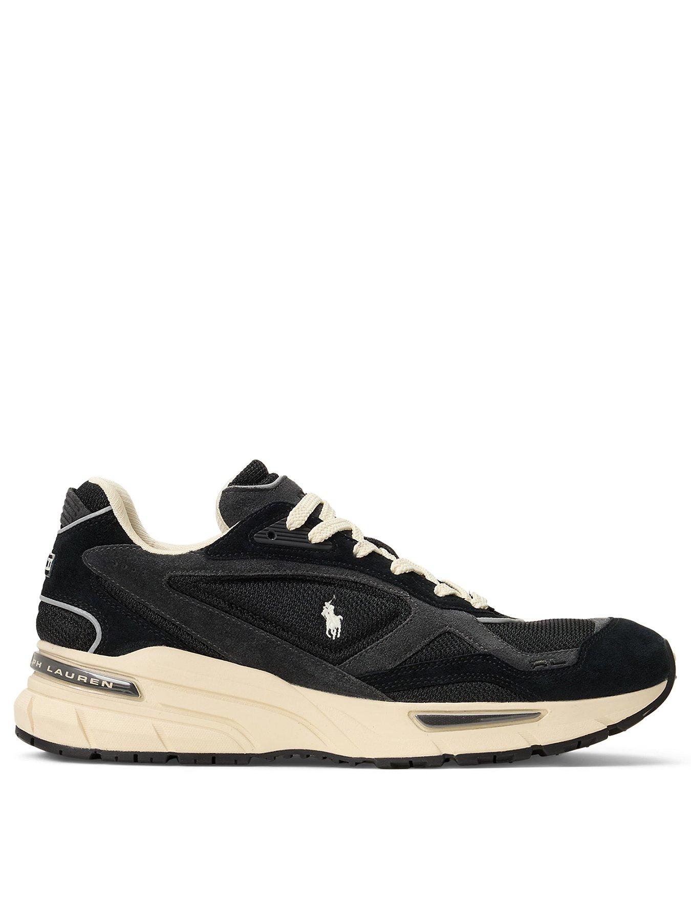 Polo Ralph Lauren Trackster 275 Suede/Mesh Sneakers - Black