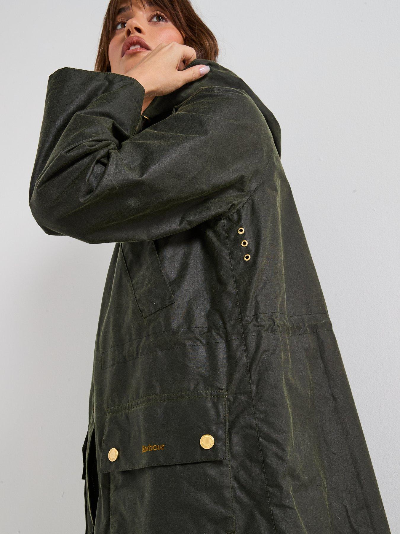  image of barbour-marcy-wax-parka-green