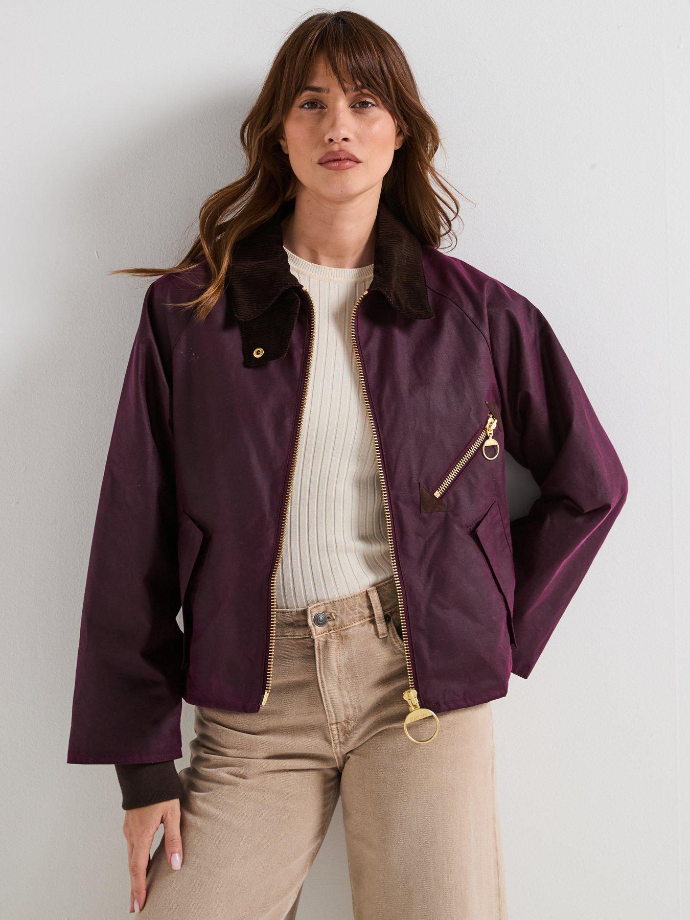 Barbour Arlene Wax Jacket - Purple