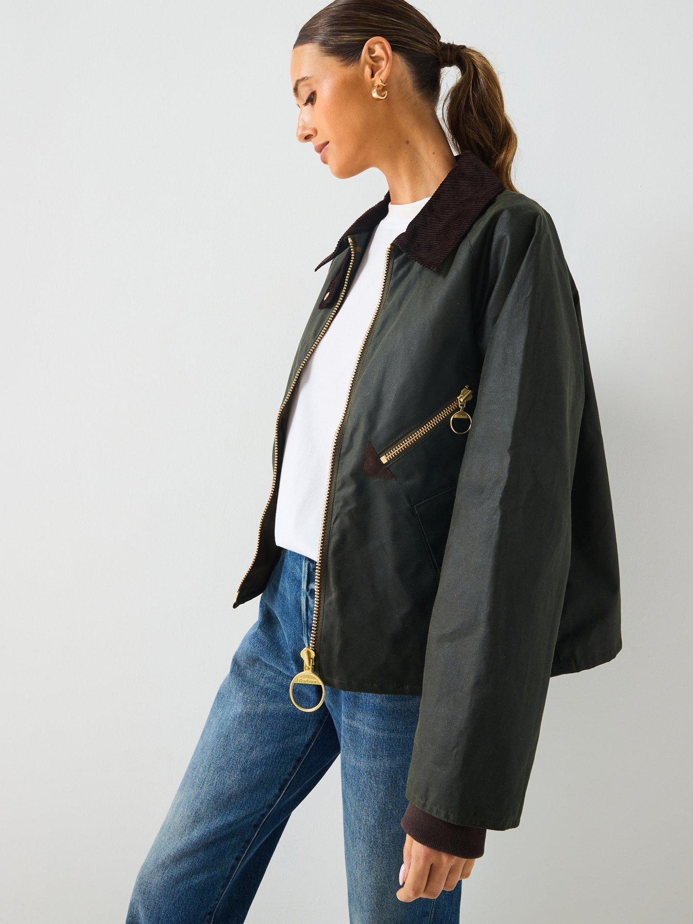 undefined Arlene Wax Jacket - Navy