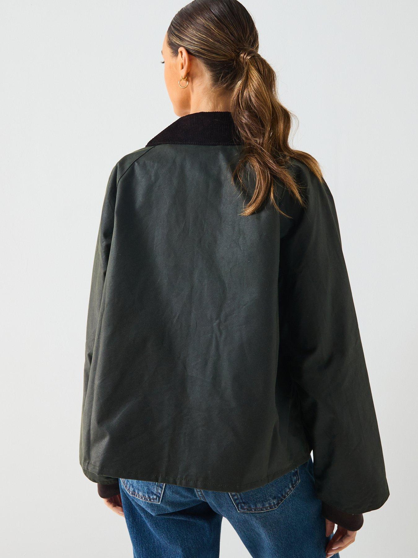 Image 2 of 6 of Barbour Arlene Wax Jacket - Navy