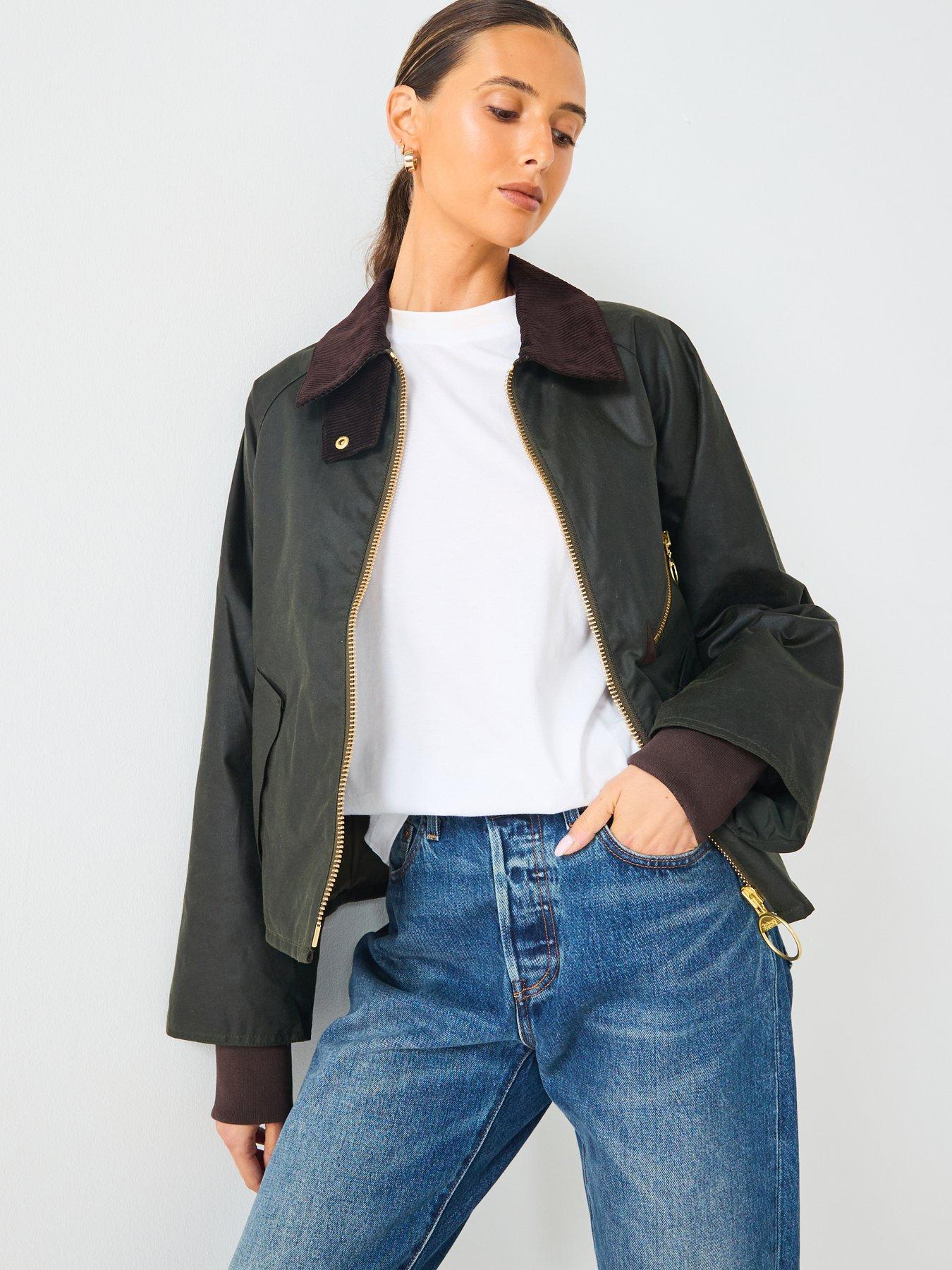 Image 5 of 6 of Barbour Arlene Wax Jacket - Navy