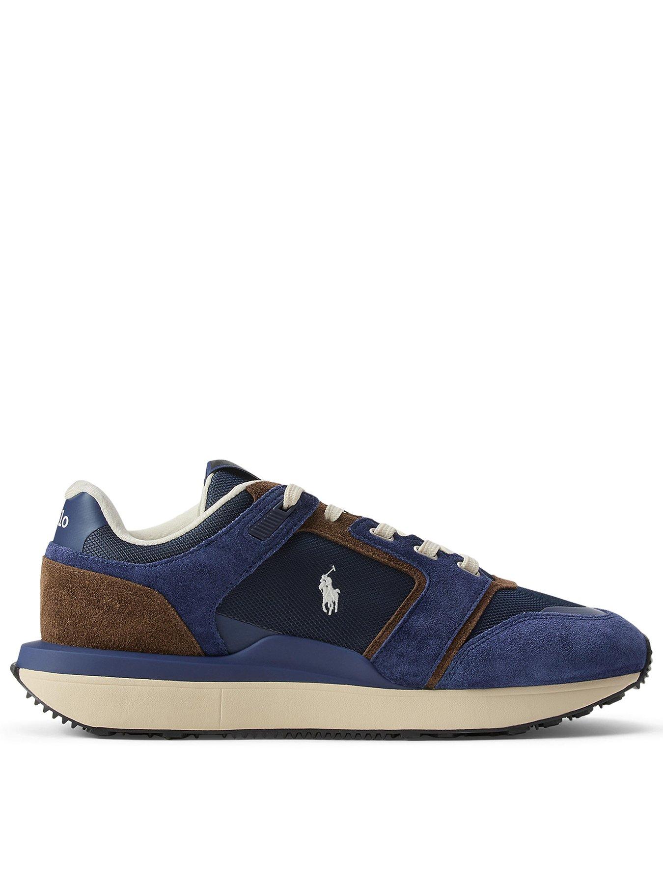 Image 1 of 4 of Polo Ralph Lauren Train 89 V2 Suede/Nubuck/Nylon Sneakers - Blue