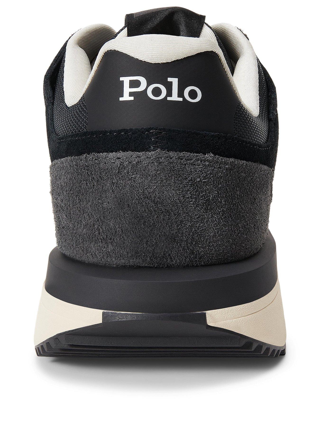 Image 3 of 4 of Polo Ralph Lauren Train 89 V2 Suede/nubuck/nylon Sneakers - Black/grey