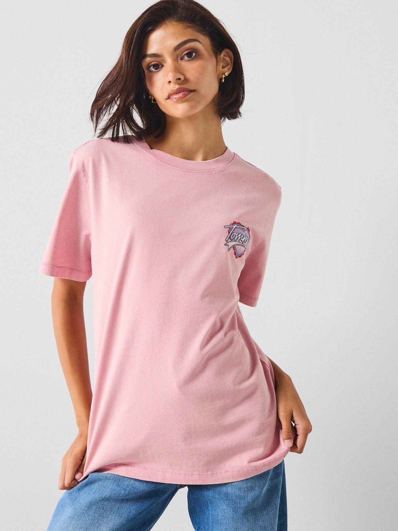 undefined Relax Washed Heart T-shirt - Pink