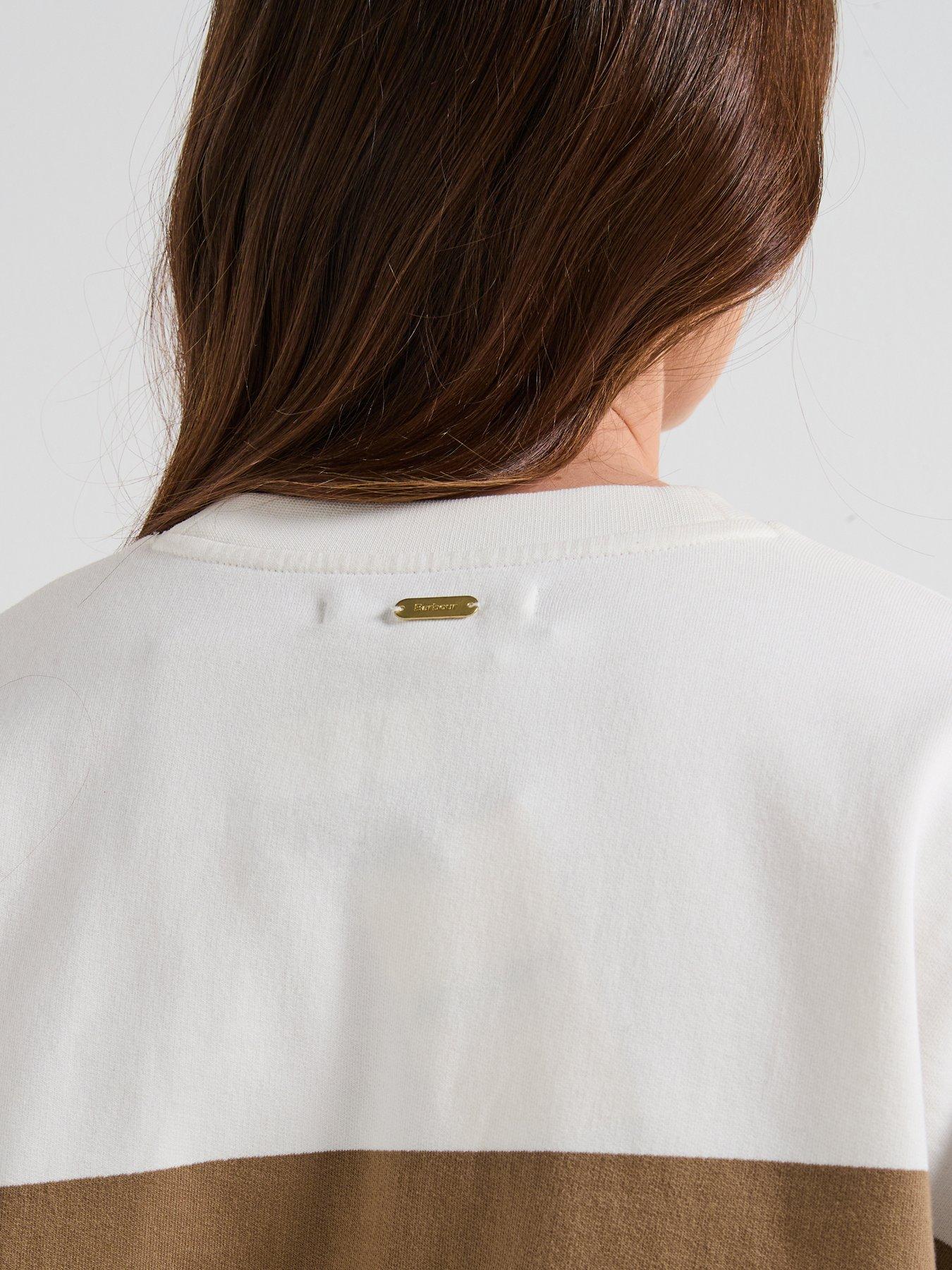 Image 4 of 6 of Barbour Faye Striped Sweatshirt - Beige