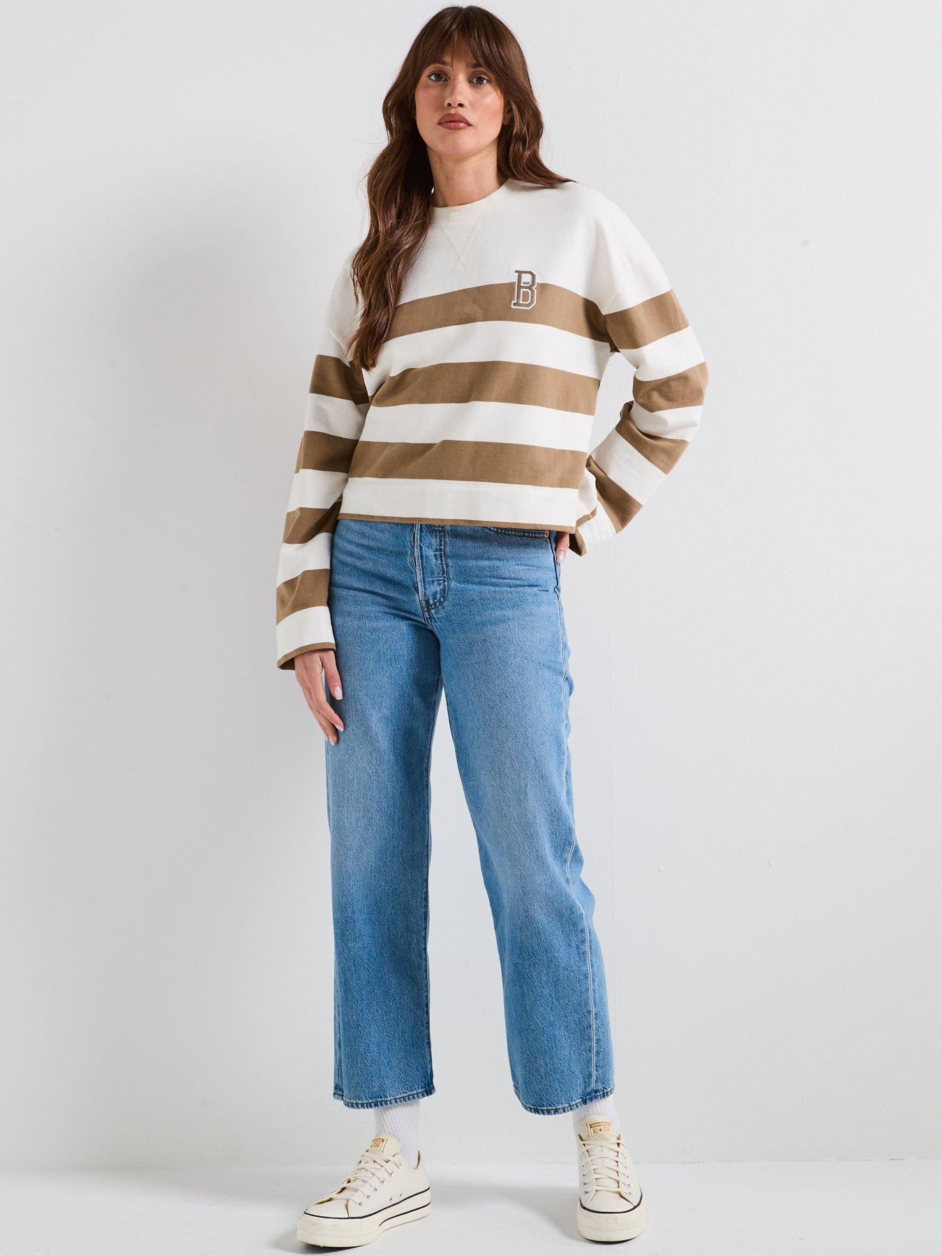 Image 6 of 6 of Barbour Faye Striped Sweatshirt - Beige