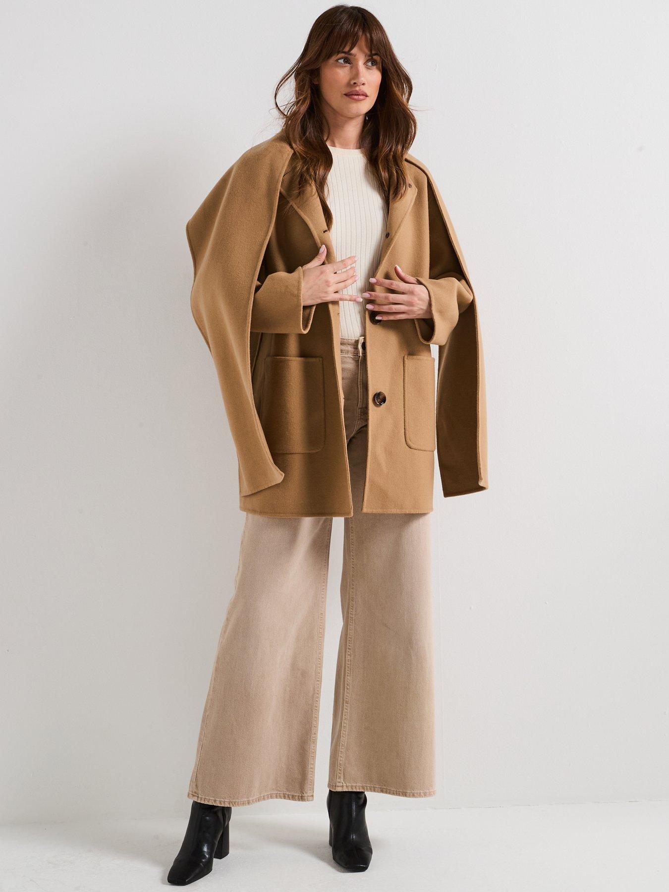 Image 3 of 6 of Barbour Clementine Wool Scarf Coat - Brown