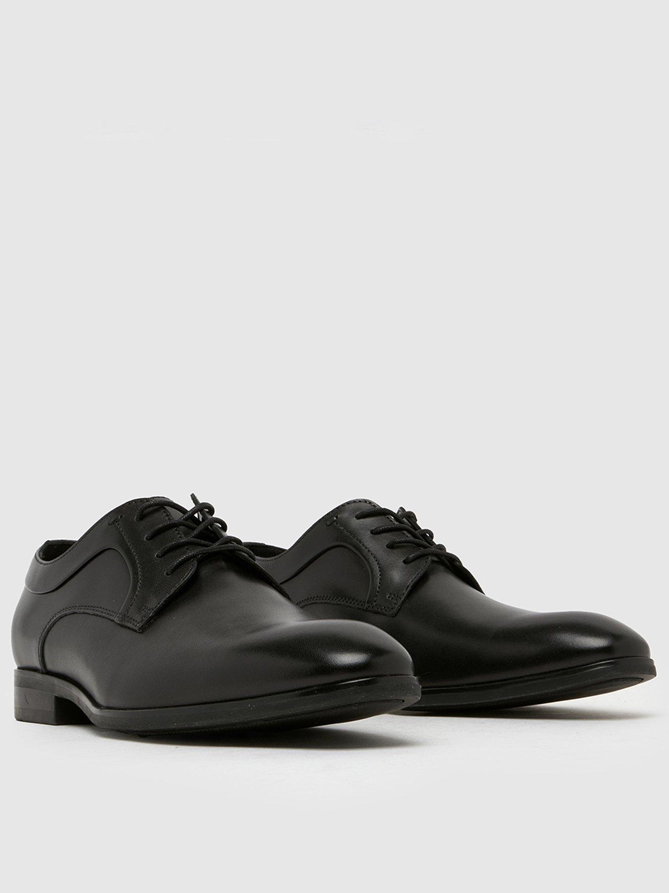 Image 3 of 4 of Schuh Rail Leather Lace Up Shoes - Black