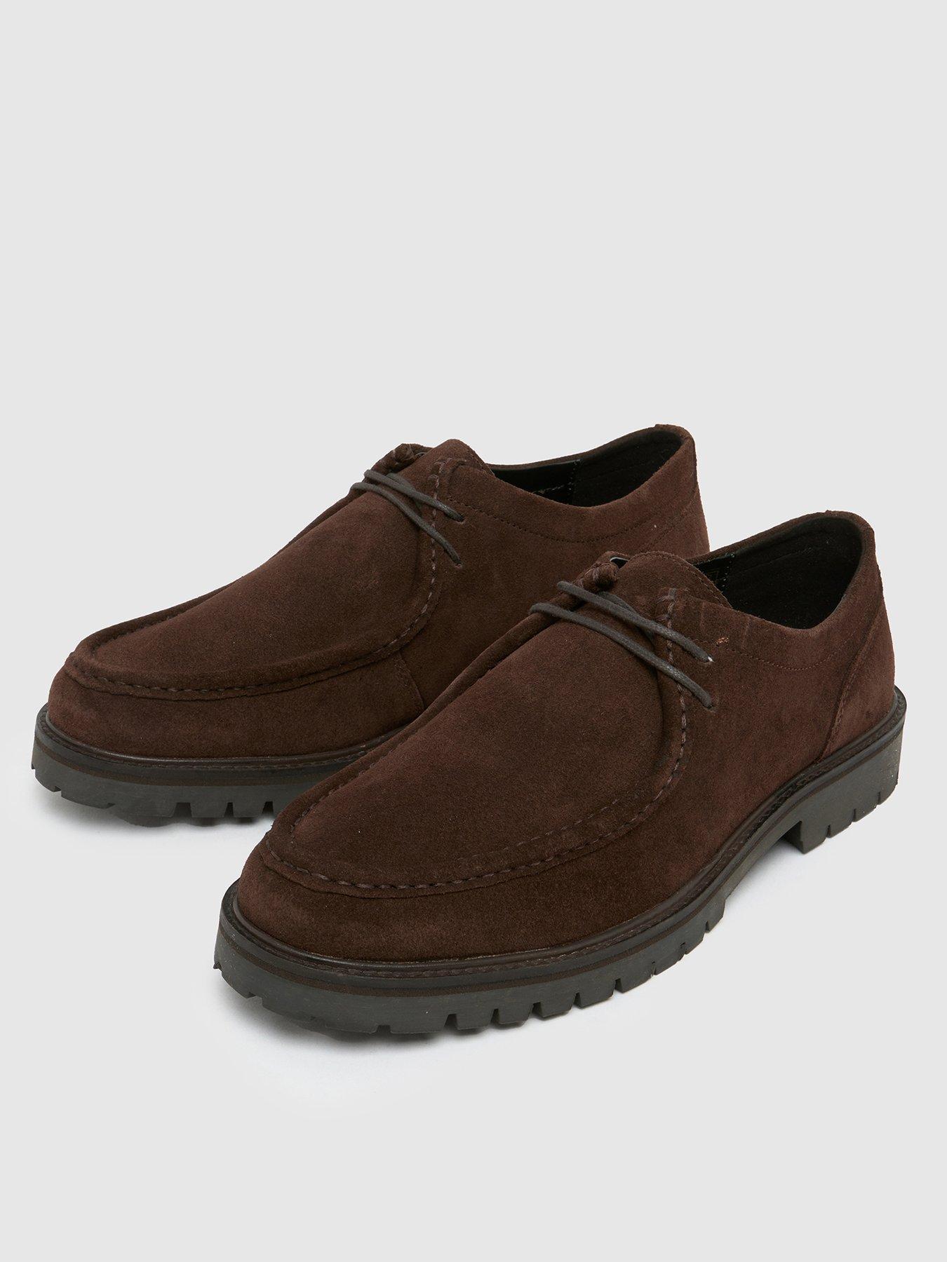 Image 2 of 4 of Schuh Presley Suede Apron Lace Up Shoe - Brown