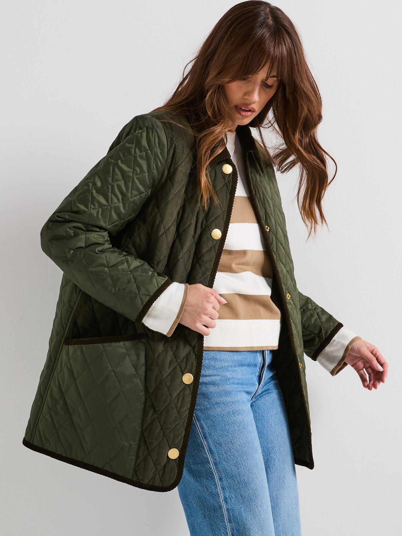 Image 4 of 6 of Barbour Meryl Quilted Jacket - Green